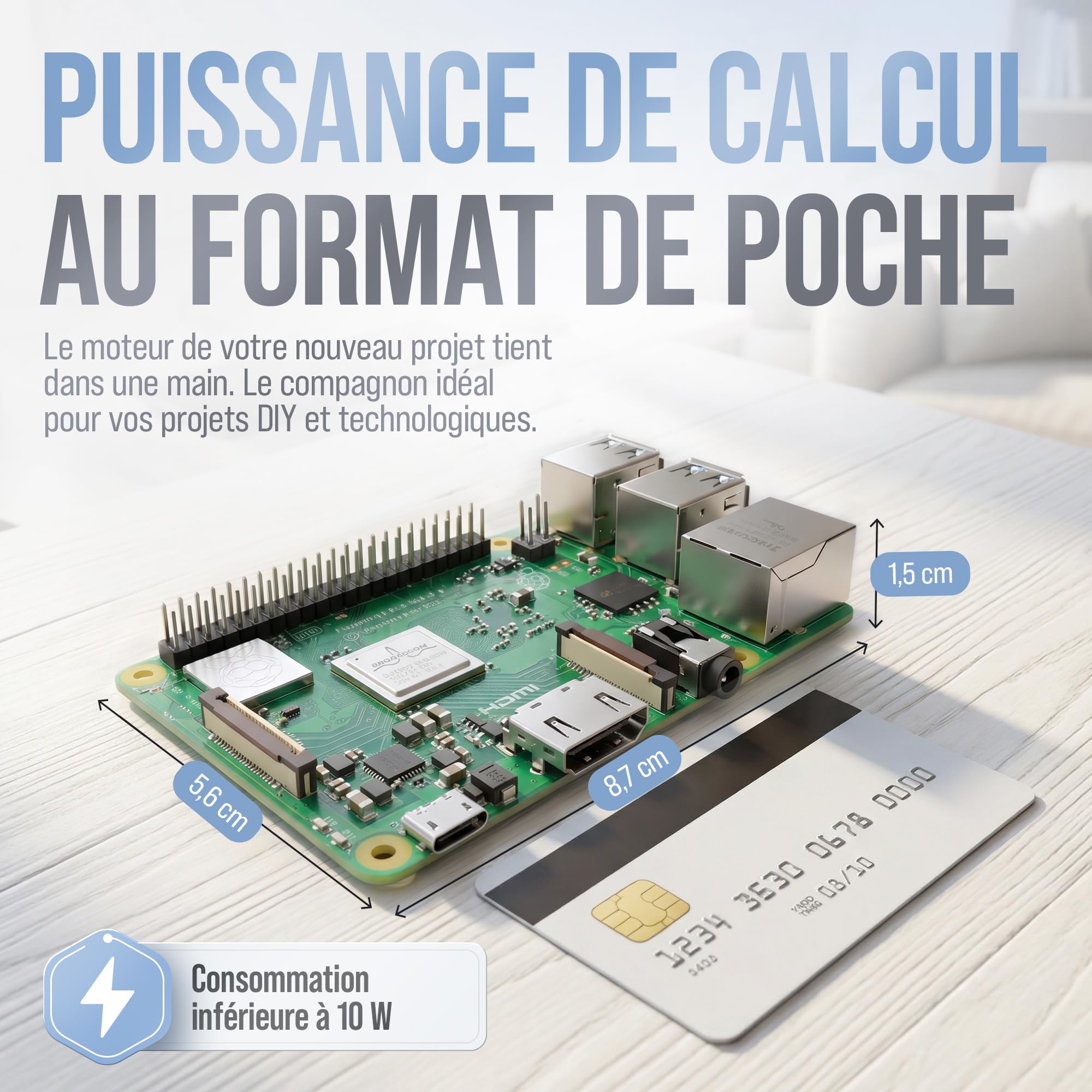db-tronic Raspberry Pi 3 B+ 1 Go Starter Kit | Édition 64 Go | Alimentation | Boîtier | HDMI 4K | idéal pour Home Assistant et Le Smart Home