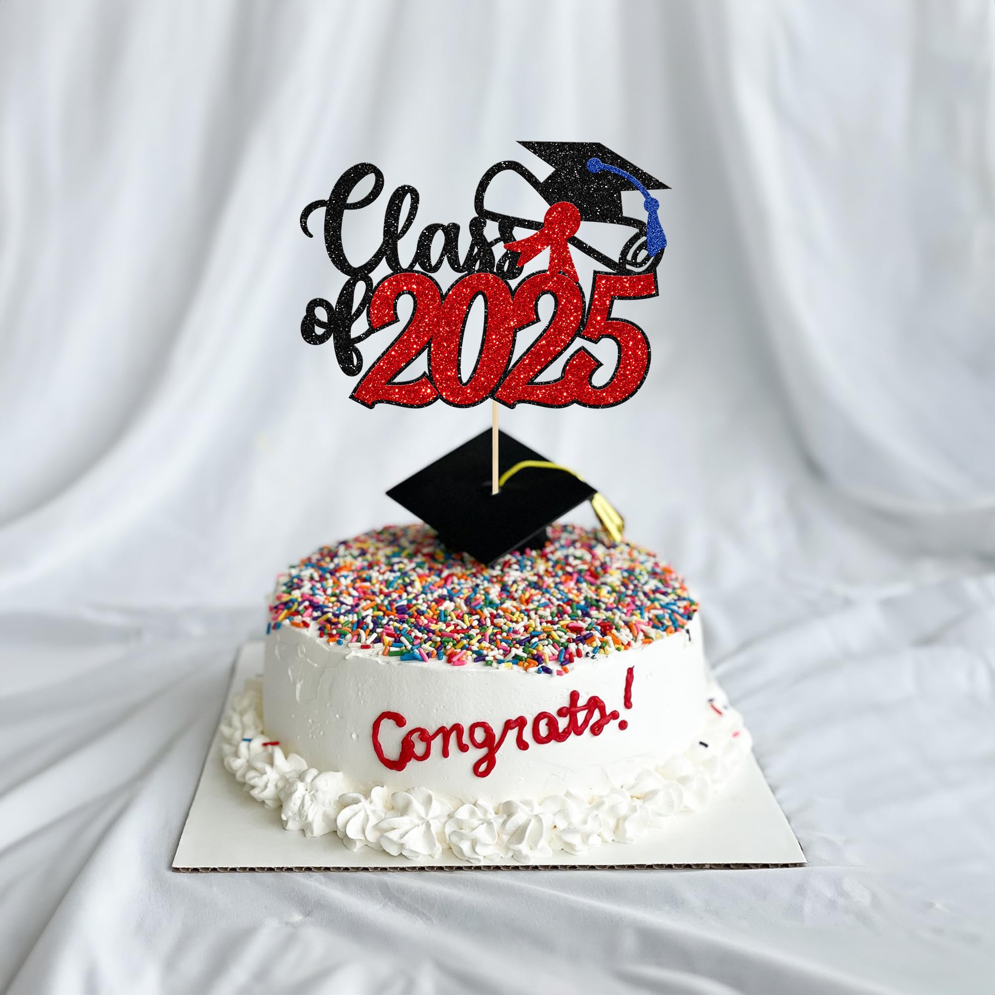 Gyufise 24 topper per cupcake di laurea 2023 classe glitter 2023