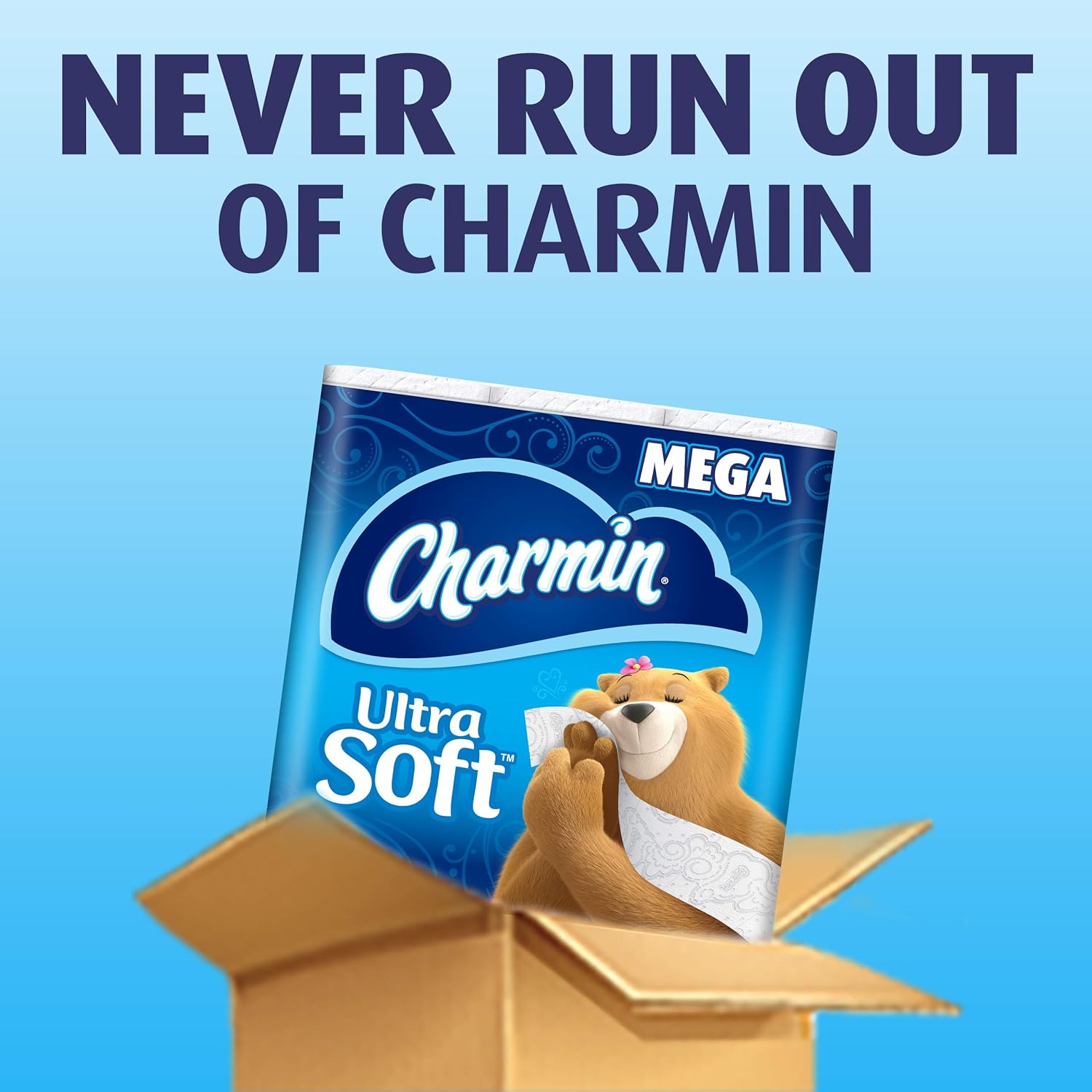 Charmin Ultra Soft Toilet Paper 18 Mega Rolls, 264 Sheets per roll