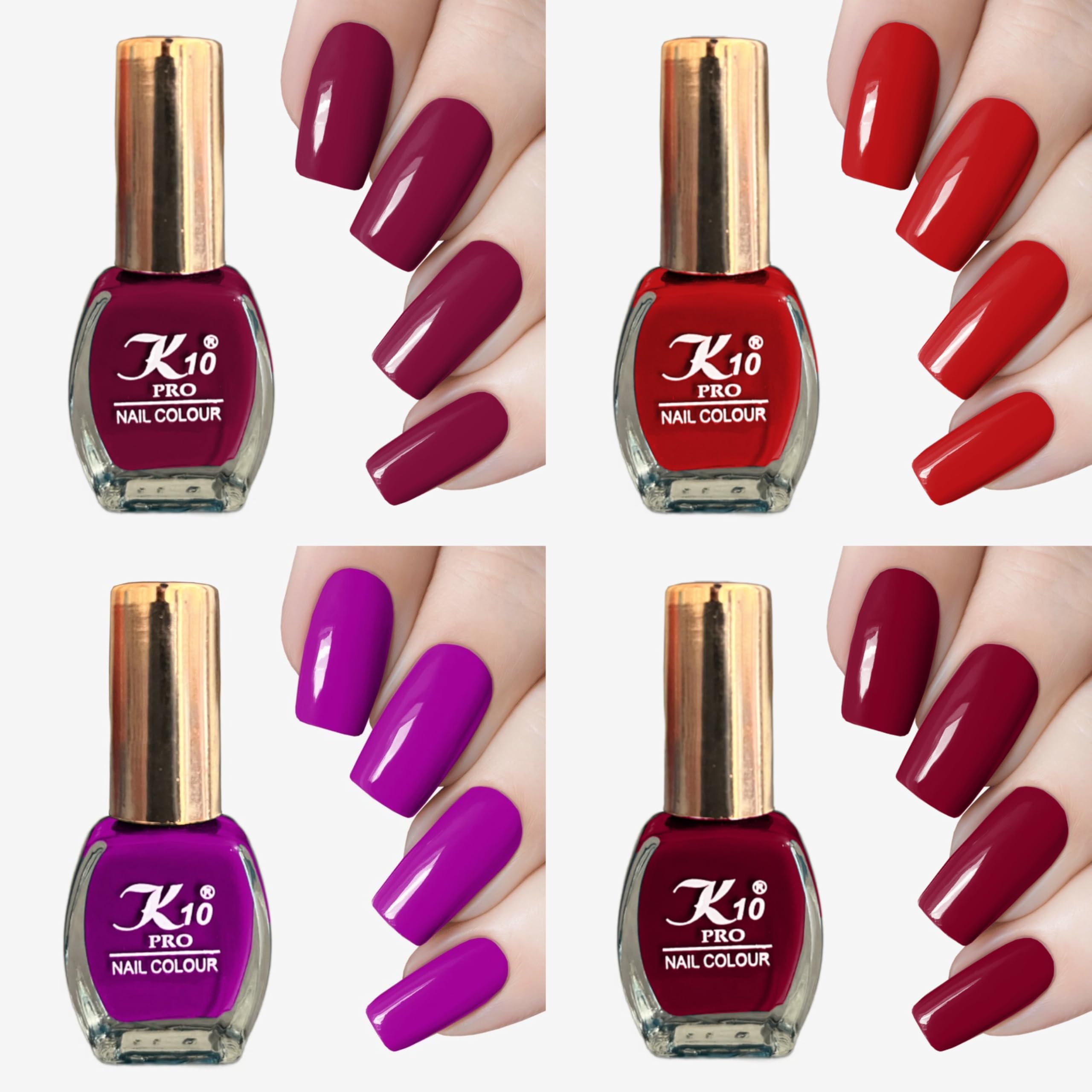Matte Nail Polish | Matte Nail Paint for Girls and Women (Matte-Red-Purple-Darkred-Beetred Nail-Polish) Set of 4| Each 7 ml-image-45