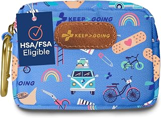 KEEP>GOING Kids Mini Travel First Aid Kit - 60 Pc TSA-Approved, Compact 4.5x3.5x2in for Purse, Diaper Bag, Backpack, Latex-Free Bandages
