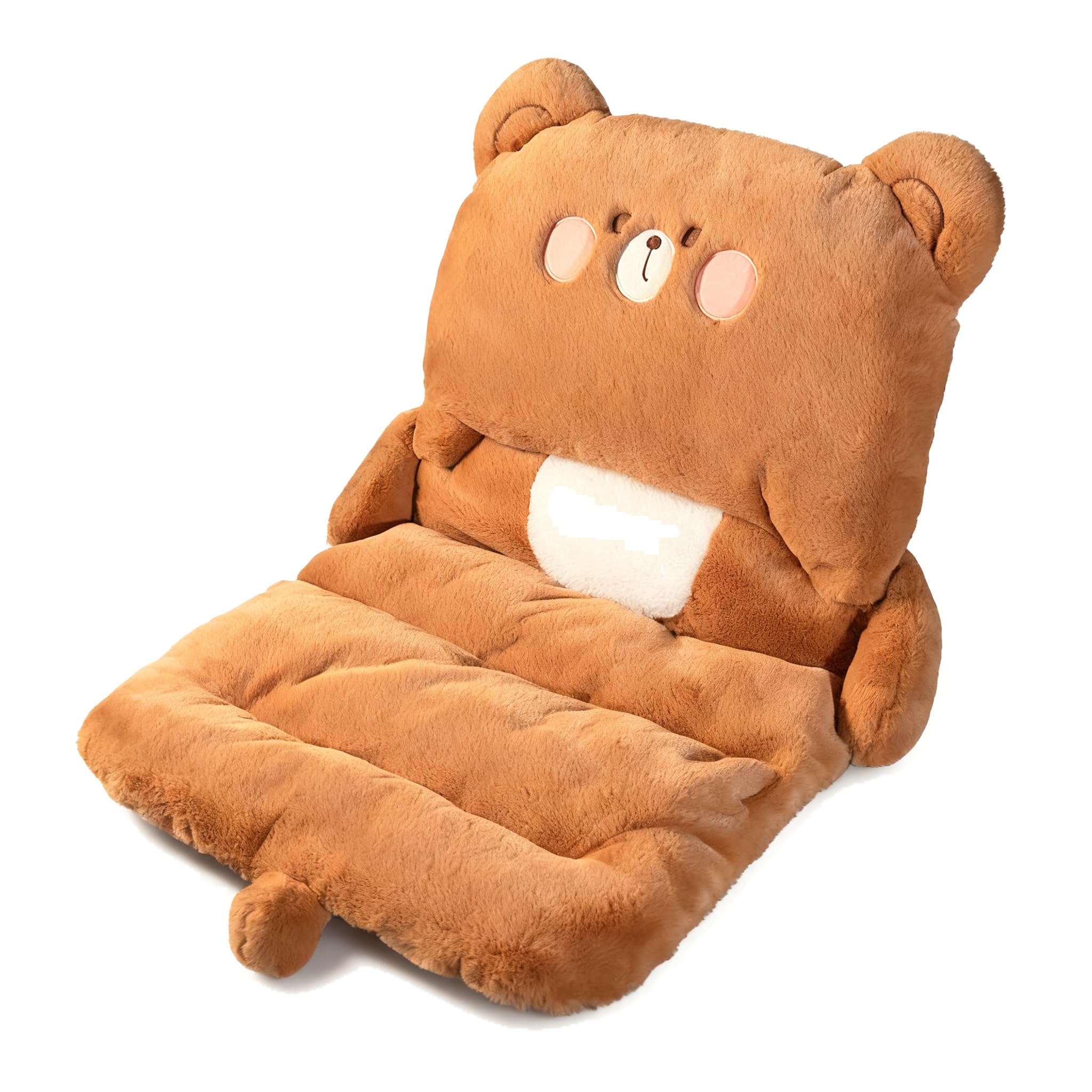 ALCXAZS Cute Seat Cushion Provides Fluffy Plush Cover For Toddler Chairs Ensuring Comfort And Style Living Room Decor Pillow, brown bear
