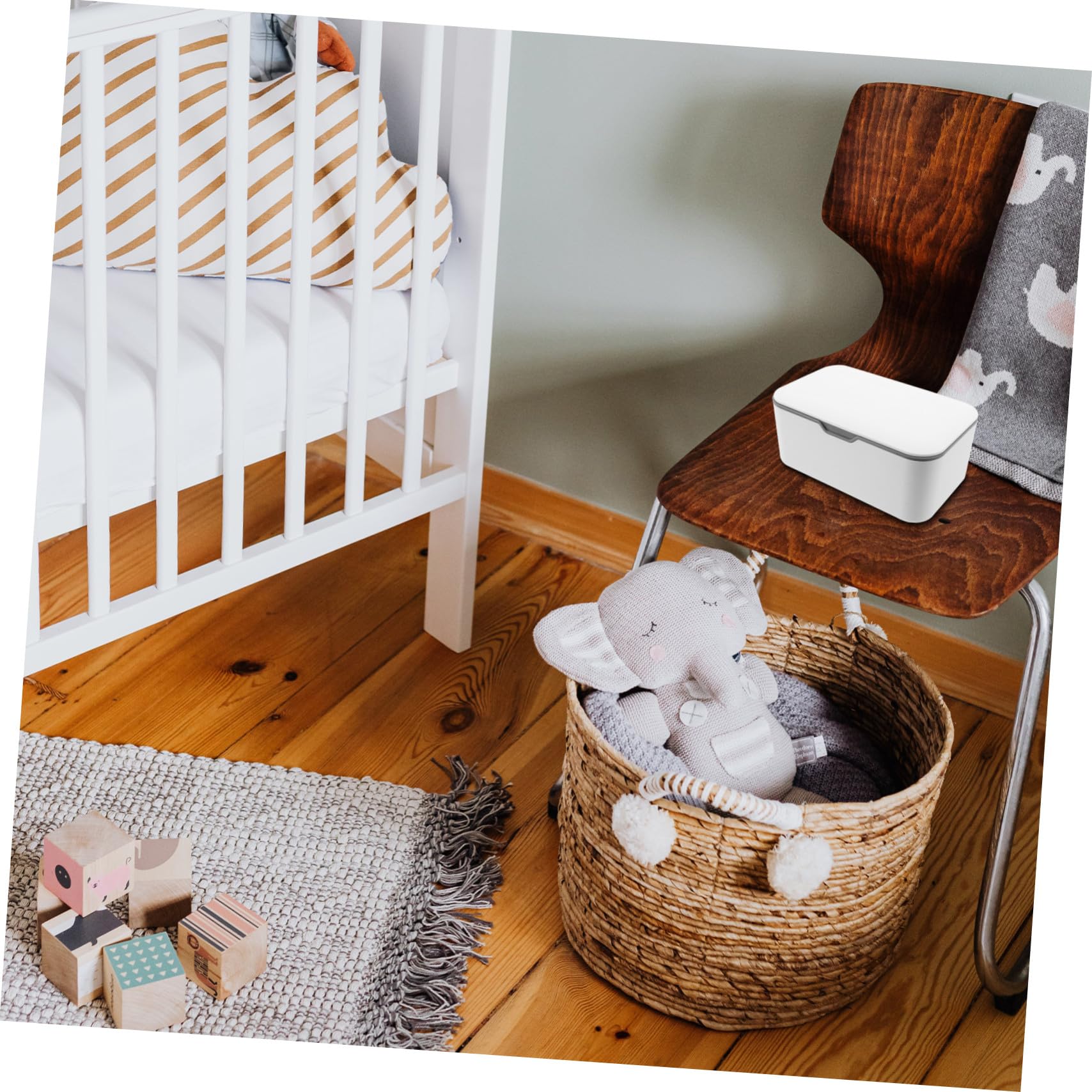 Boîte à Lingettes Humide 2 Pièces en Plastique Bleu pour Bébé