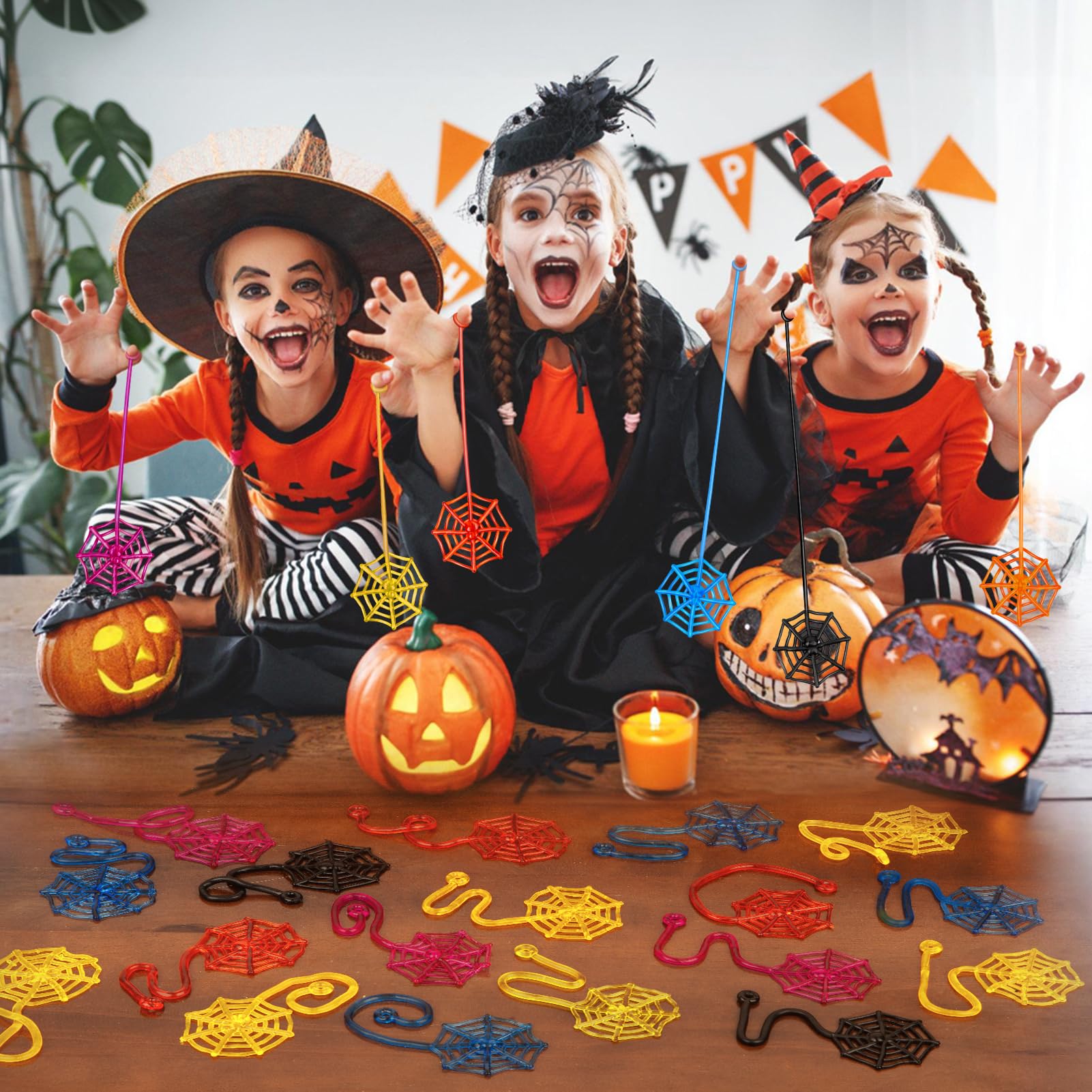 Spider Web Sticky Hands - 30 Pcs for Halloween Party Favors -5