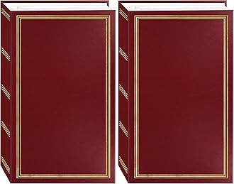 Pioneer Photo Albums Photo Album, 4"X6", 504 Photos | Burgundy | 3-Ring Pocket | Pack of 2