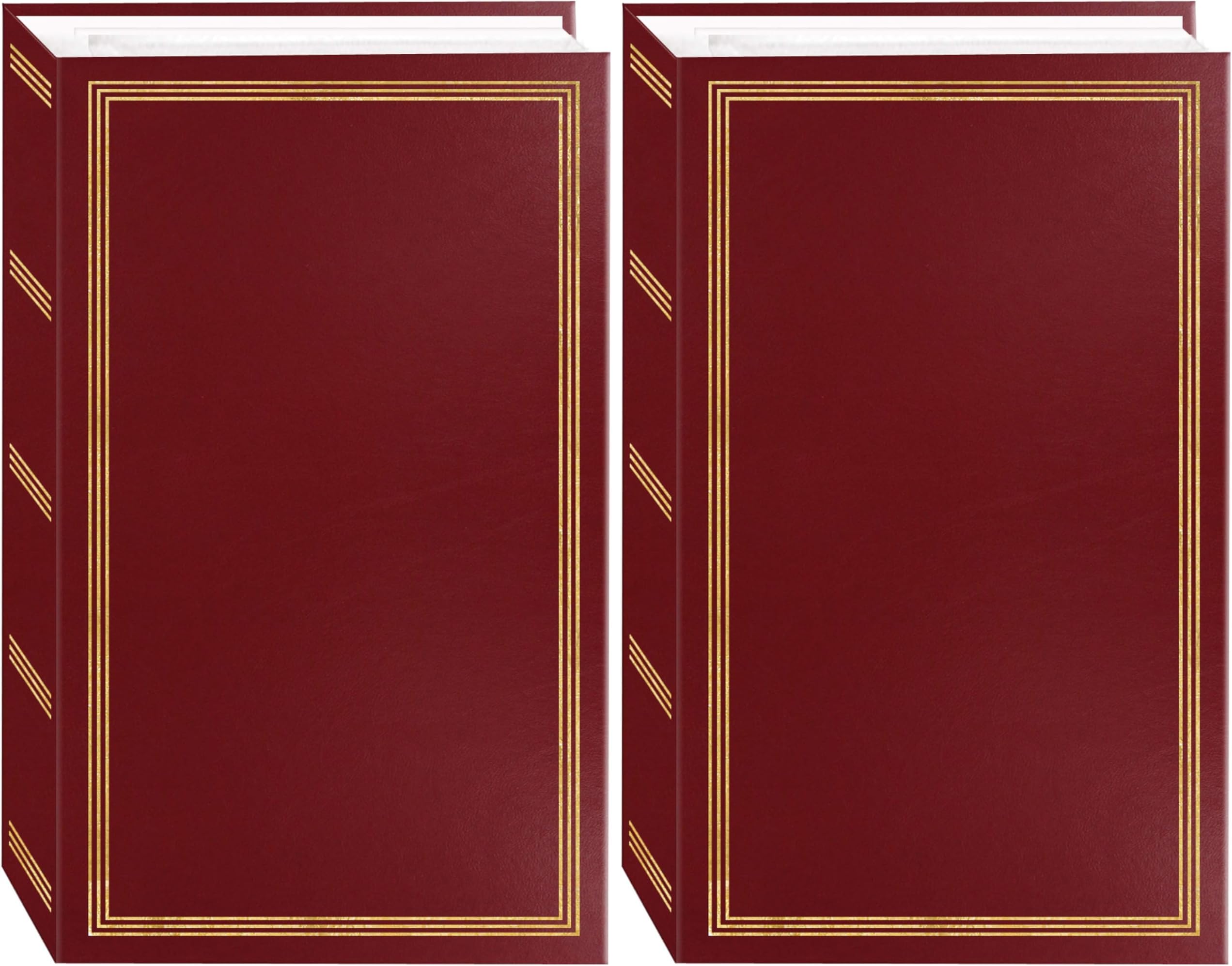 Pioneer Photo Albums Photo Album, 4"X6", 504 Photos | Burgundy | 3-Ring Pocket | Pack of 2