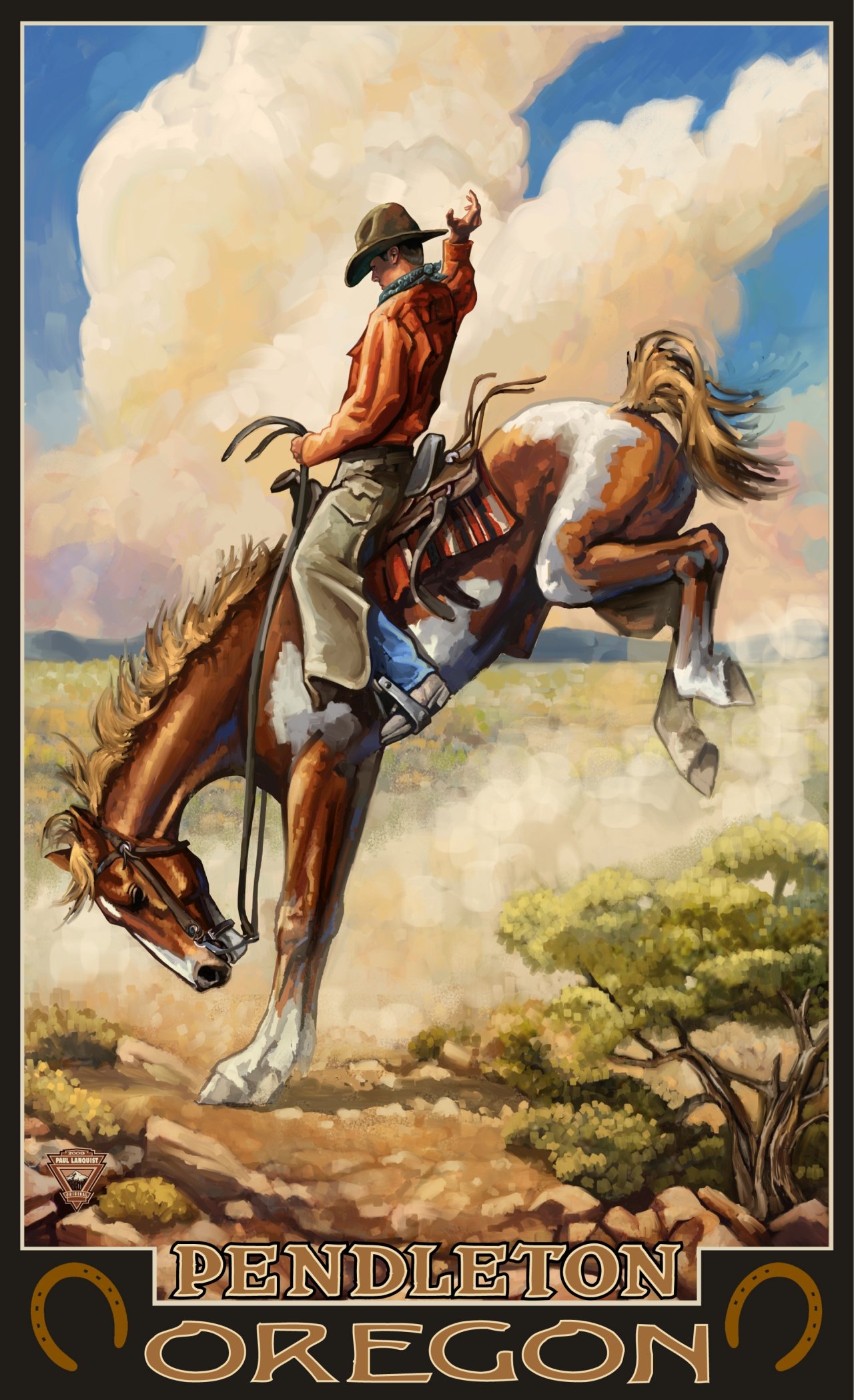 Pendleton Bronc Pendleton Bucking Horse Logo New Saddle Bronc Leader Sage Newman