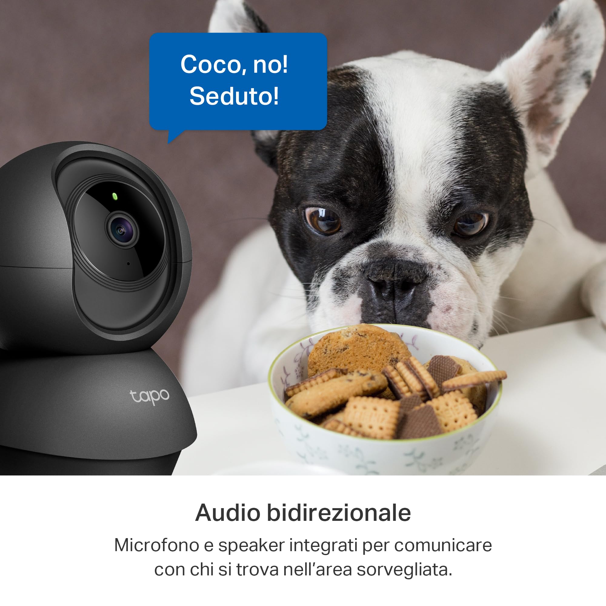 Tapo C211 Telecamera Wi-Fi Interno 2K 3MP Videocamera Sorveglianza Visione Notturna Alexa Google Assistant