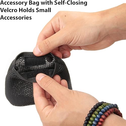 Vista 8 de CASEMATIX Funda de viaje compatible con auriculares Astro A50 Gaming y más, se adapta a auriculares y accesorios con cable o inalámbricos, incluye