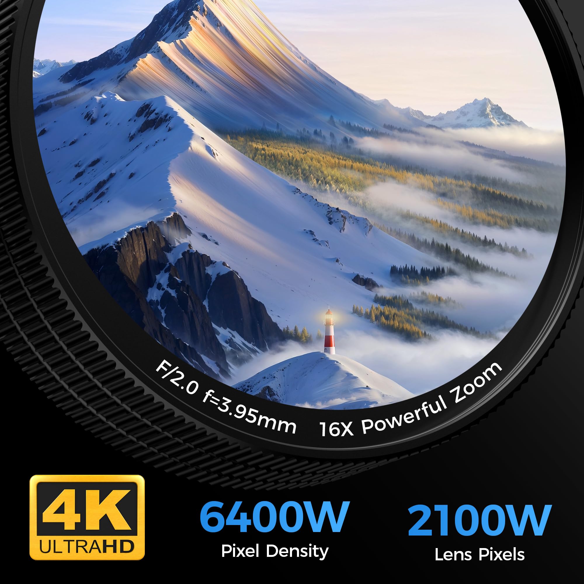 Appareil Photo Numérique 4K 64MP Digital: Appareil Photo Enfant Noire pour Vlog - Zoom Numérique 16x Écran 3" Rotatif à 180° - Idéal pour Les Kids Les Adolescents Les débutants et Les Adultes