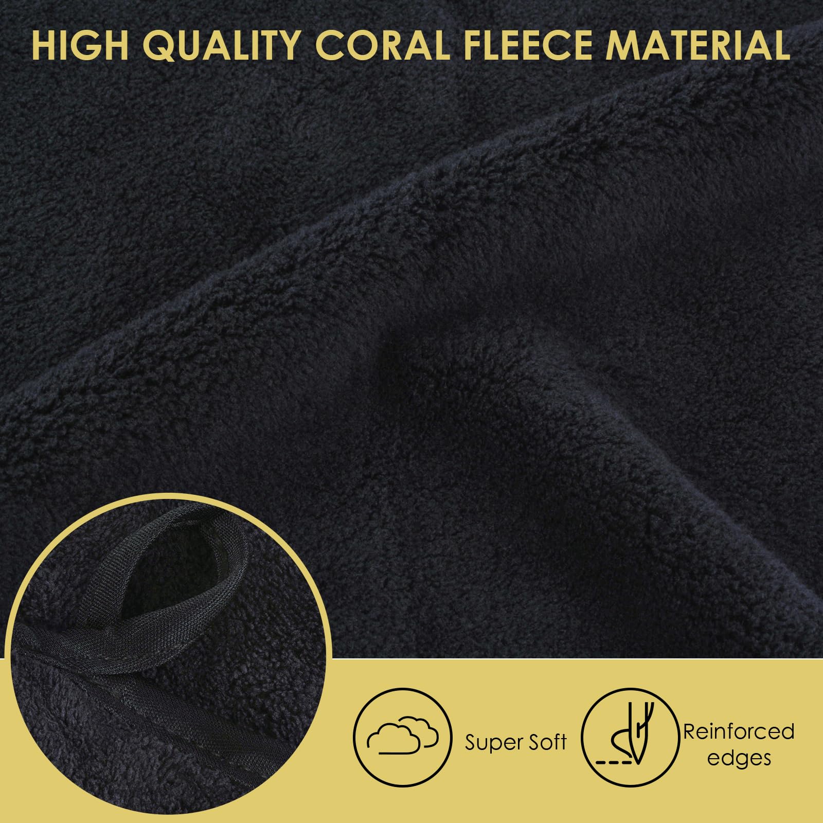 VIVOTE 2 Pack Microfibre Hand Towel Set including Hanging Loop - Image 3
