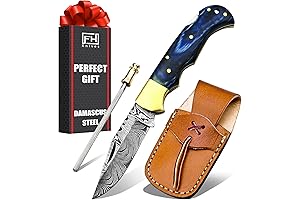 HANDMADE Damascus Pocket Knife - Enhance Your Frontier Ambitions