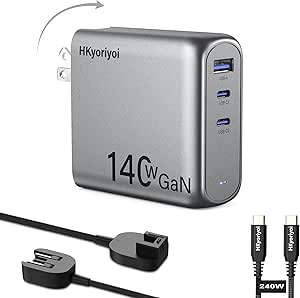 Amazon.com: 140W GaN+ USB C Charger 100W Laptop Fast Charger PD3.1 PPS ...