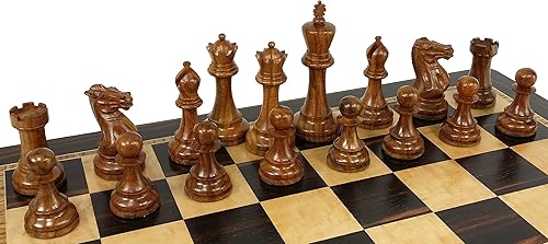 Miniatura 5 de HPL Acacia and Black - Juego de ajedrez para hombre con tablero de arce de ébano y pajarito de 20 pulgadas, tamaño King Double Queens de Acacia and