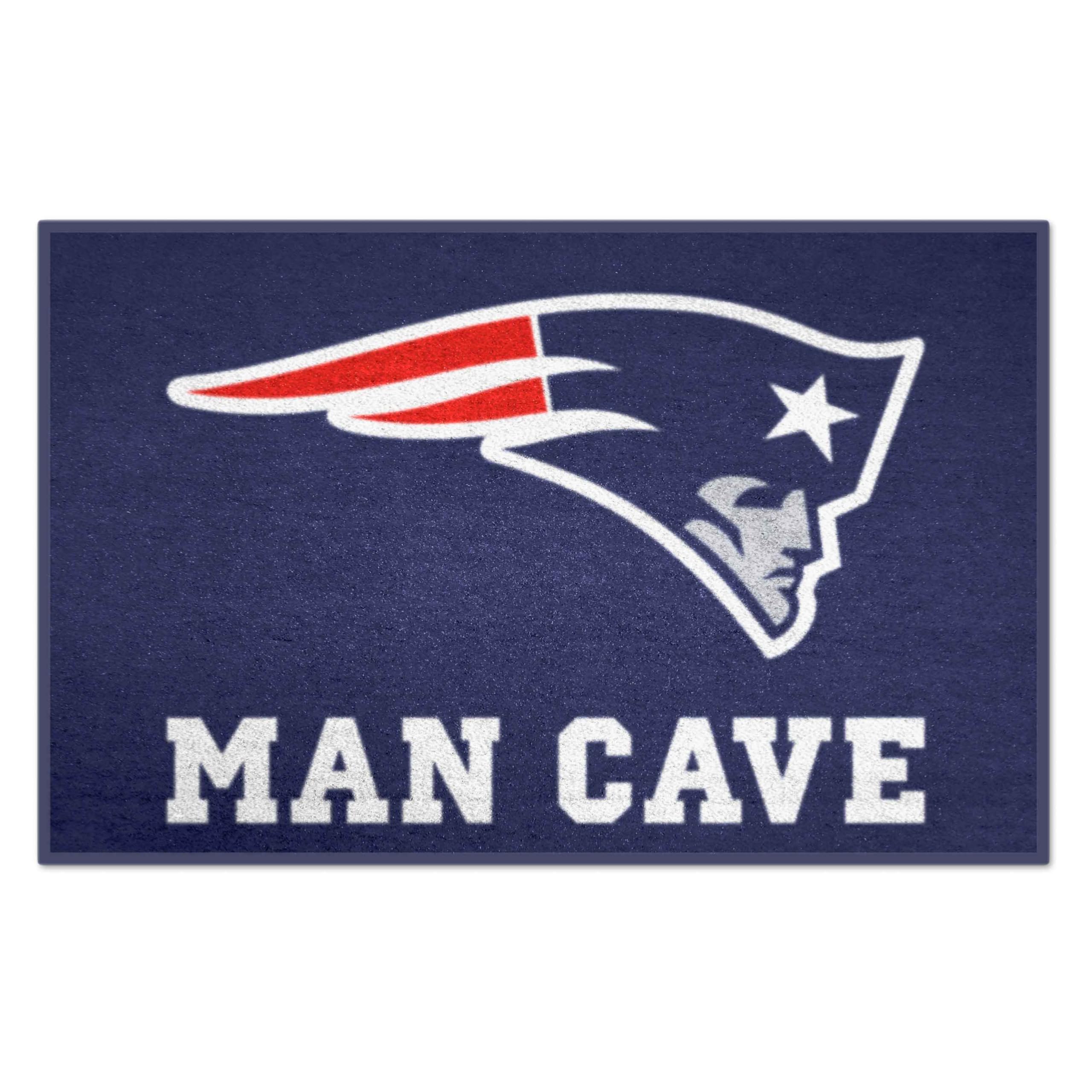 14333 NFL - New England Patriots Man Cave Starter Mat Accent Rug - 19in. x 30in. | Sports Fan Home Decor Rug and Tailgating Mat