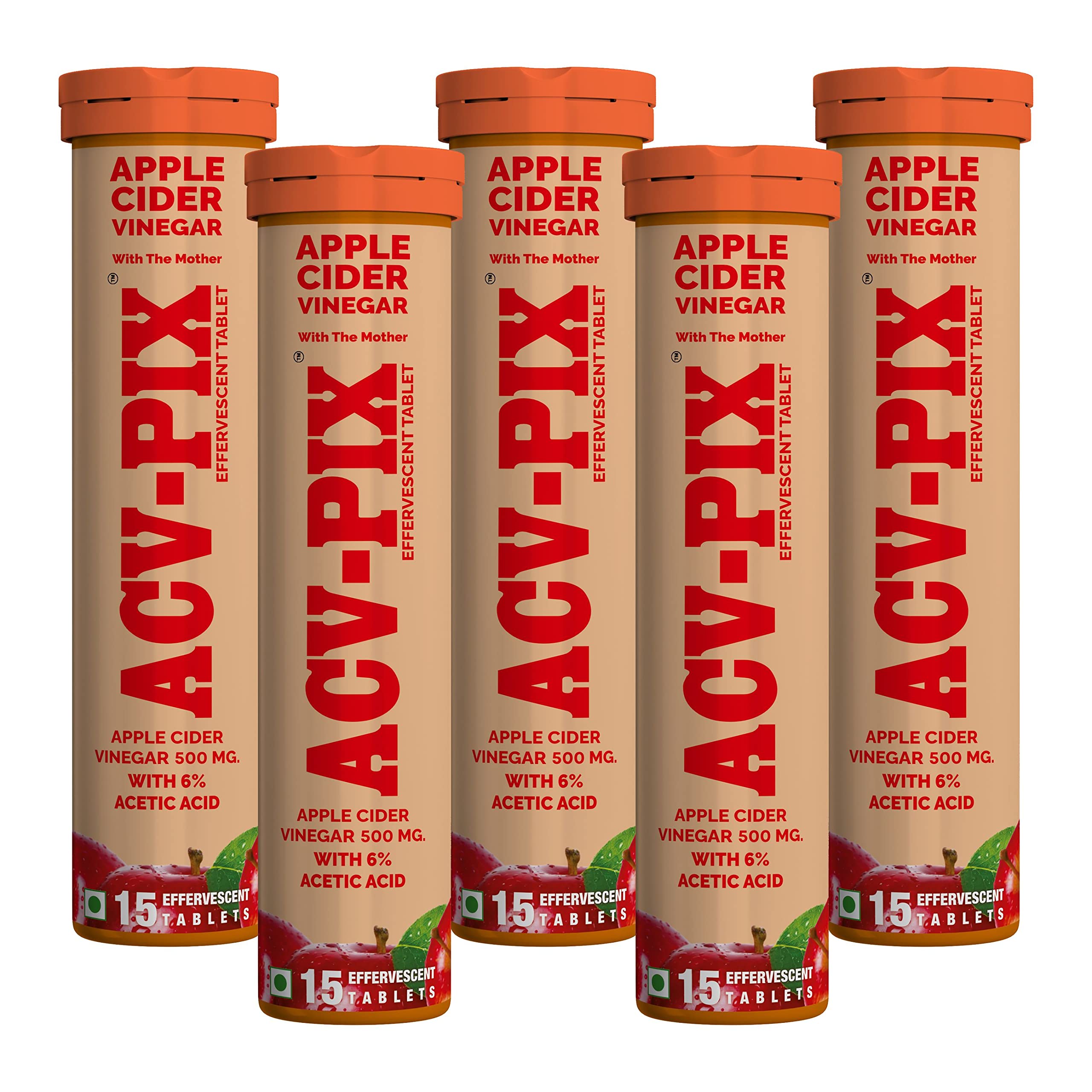 ACV-PIX Apple Cider Vinegar for Weight Loss with 75 Tablet Rich in Vitamin B12 & B6 Apple Cider Vinegar Tablet with Mother Refreshing and Flavorful Effervescent Tablet Pack of 5 (B0BV9TH61P) Amazon Price History, Amazon Price Tracker