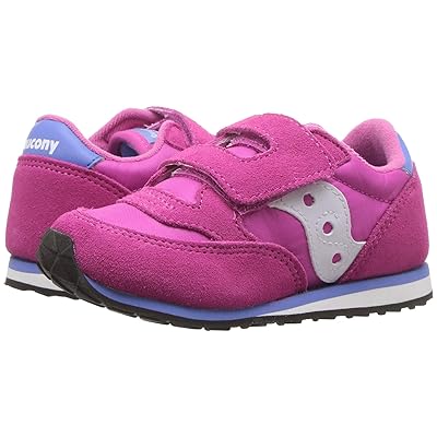Saucony Kids Originals Jazz Hook Loop Sneaker (Toddler/Little Kid) Kids Shoes Magenta