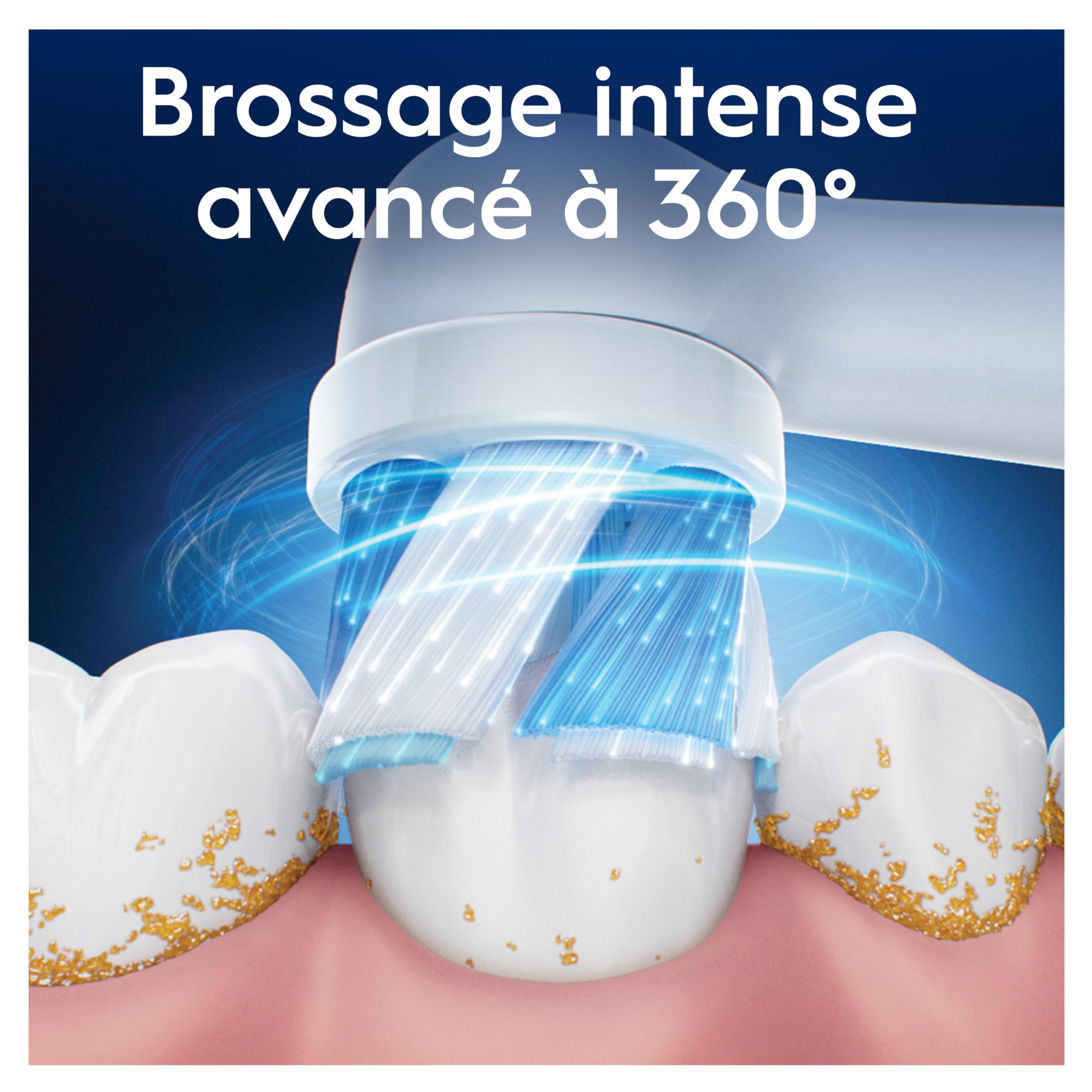 Oral-B Brossettes de Rechange Ultimate Clean, lot de 8, Blanches | Recharges Brosse à Dents Électrique iO, pour Adultes, Tête Ronde pour un Brossage en Profondeur, Emballage en Carton