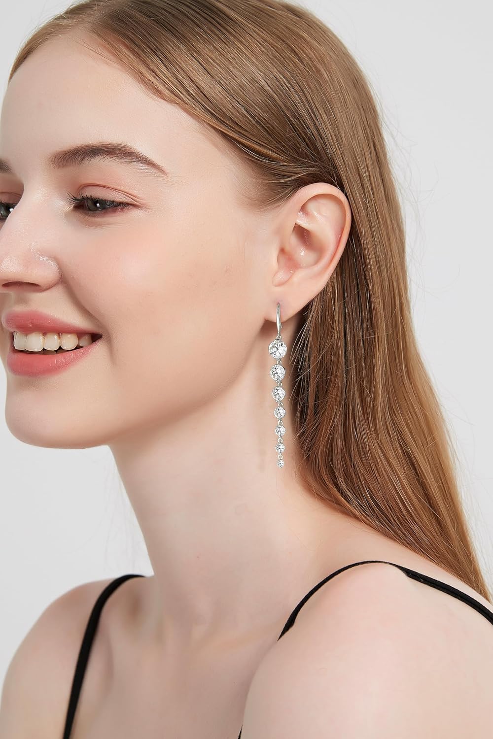 Long Hanging Dangle Earrings for Women Wedding Party Prom Homecoming, Cubic Zirconia hypoallergenic Jewelry Gift - Image 4