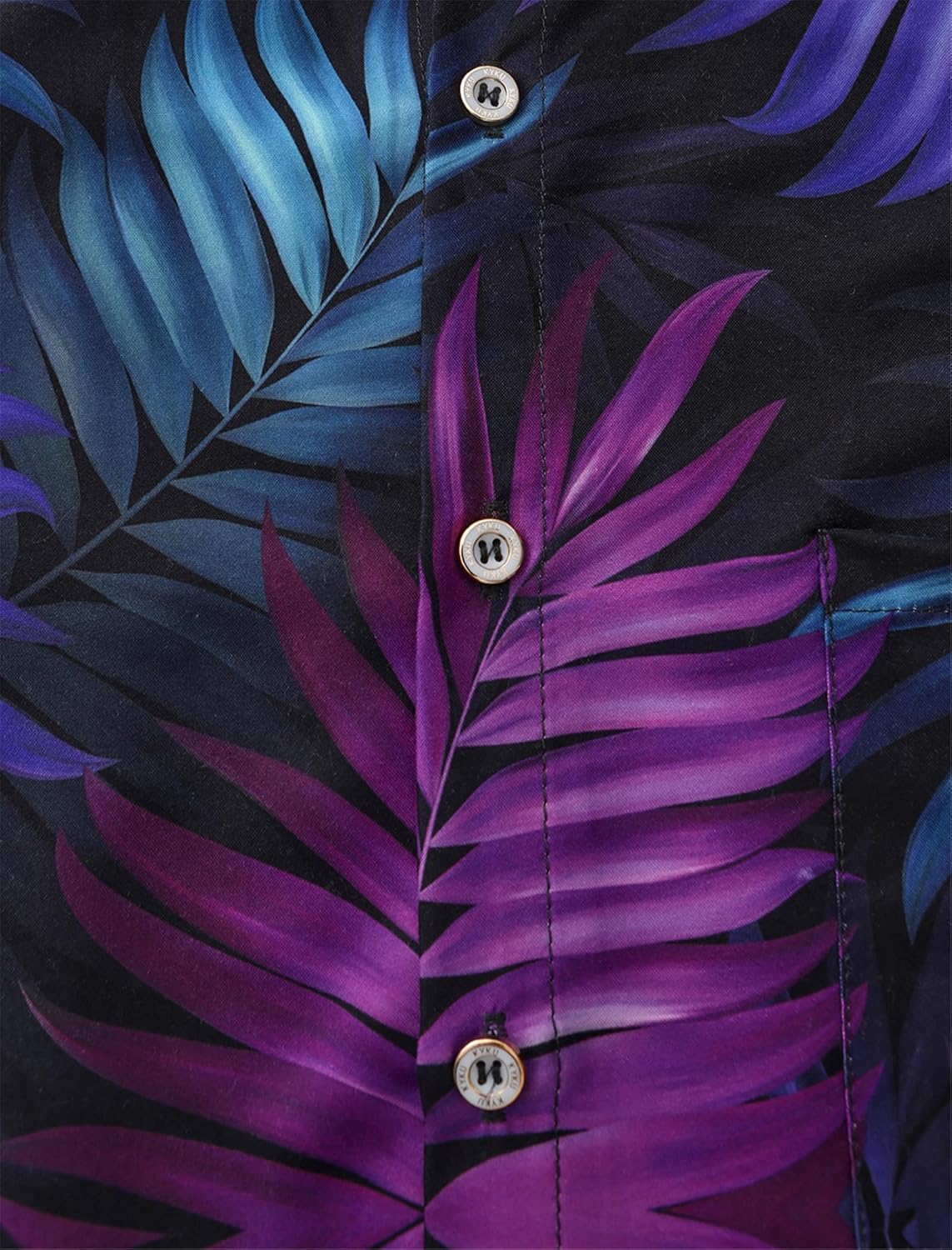 KYKU Hawaiian Shirt for Men: Tropical Summer Beach Short Sleeve Button Down Shirt with Pocket - Image 5