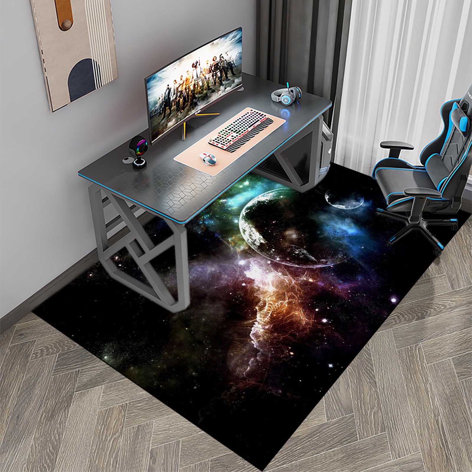 Vloerkleed, bureaustoel, gamingtapijtstoel, vloermat, gamingstoel