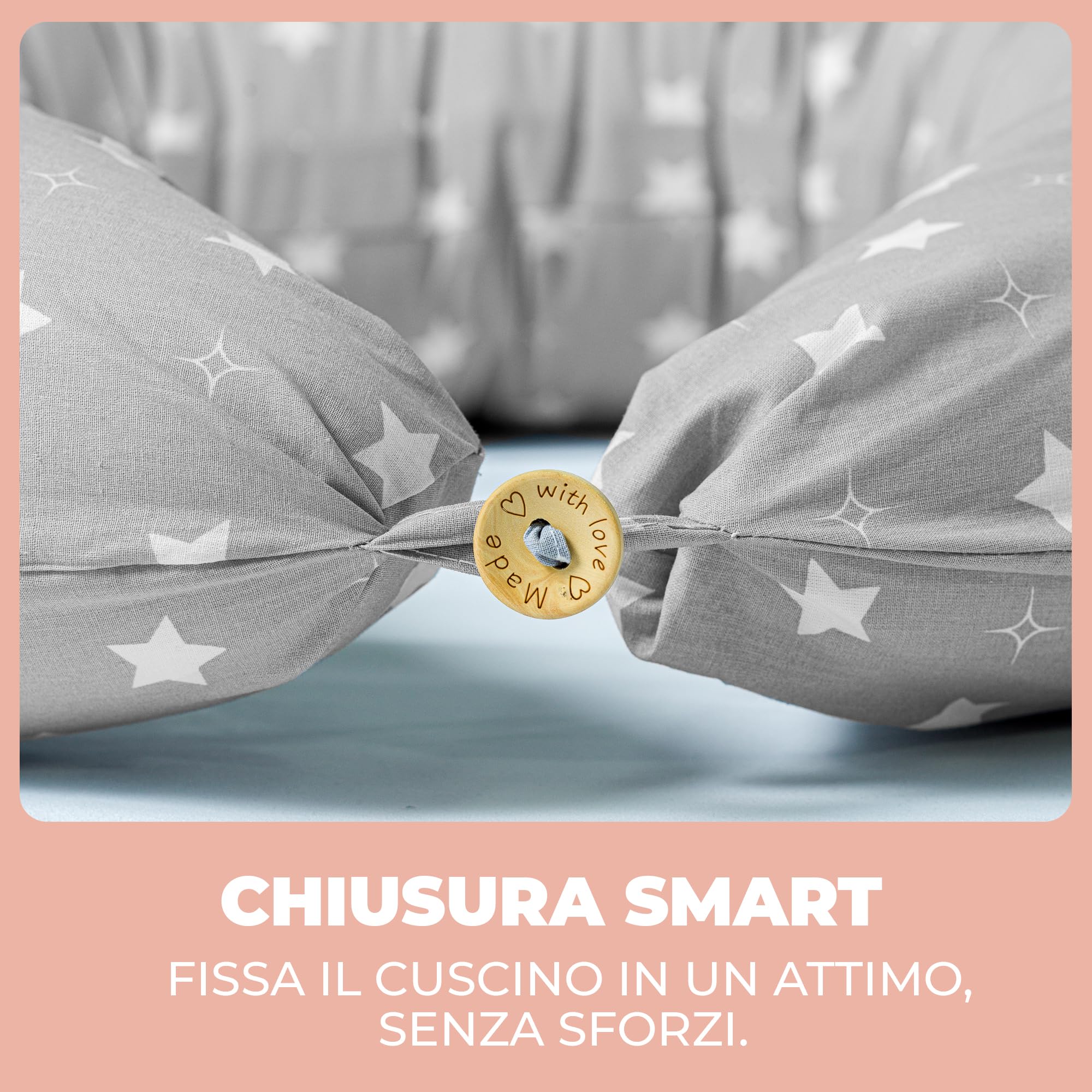 Cuscino Gravidanza e Allattamento per Dormire di Lato per Donne Incinta Idea Regalo per Neo Mamme con Federa in 100% Cotone e Morbido Riempimento Accessorio Full Body Premaman per un Sostegno Ottimale