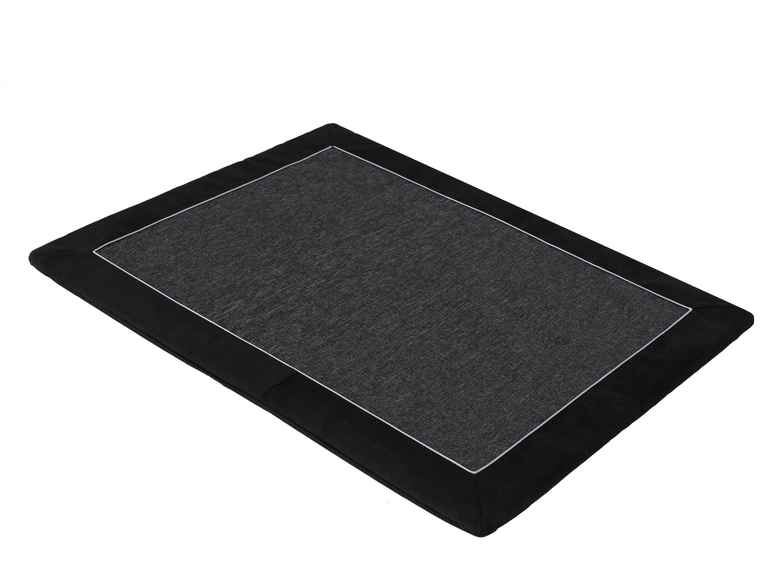Karlie Tapis pour chien en lin écologique Noir Taille XL 110 x 90 cm