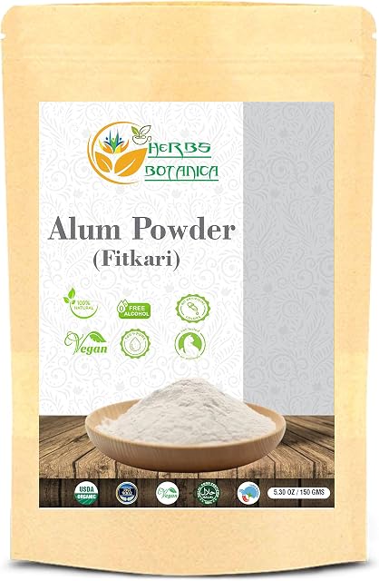 Alum Powder Alumbre Potassium Alum Fitkari Fatkari for Skin. Keeping Flower Fresh, Canker Sores | 100% Natural and Original No Added Color or Chemical |150 GMS / 5.30 oz