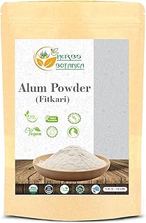 Herbs Botanica Alum Powder Alumbre Potassium Alum Fitkari Fatkari For Skin. Keeping Flower Fresh, Canker Sores | 100% Natu...