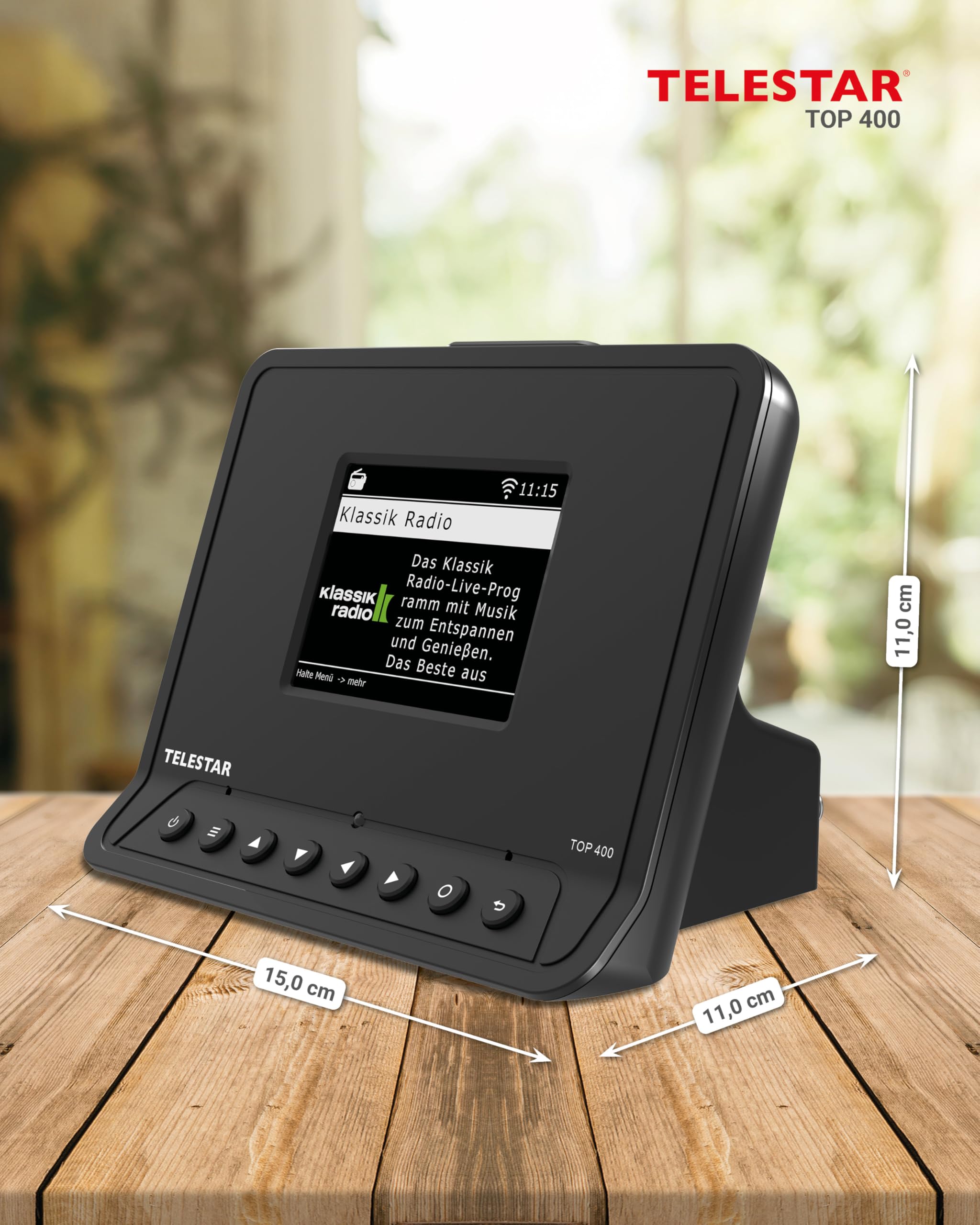TELESTAR TOP 400 – HiFi-Adapter zur Aufrüstung von HiFi-Anlagen – Schwarz | Internetradio, DAB+, Streamingdienste, Bluetooth Audio-Streaming & Sendefunktion, USB-Aufnahme, Hotelmodus, Nachtmodus