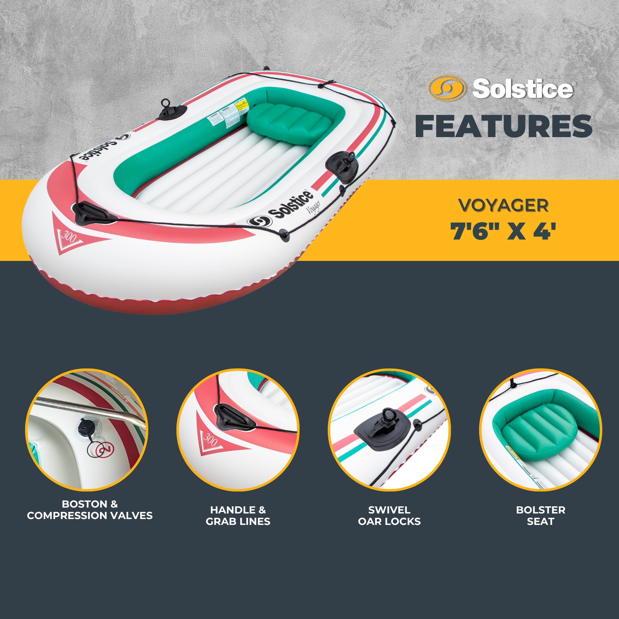 Solstice Inflateable Raft Snapklik.com : SOLSTICE Inflatable Boat For Lakes, Rivers & Beaches ...