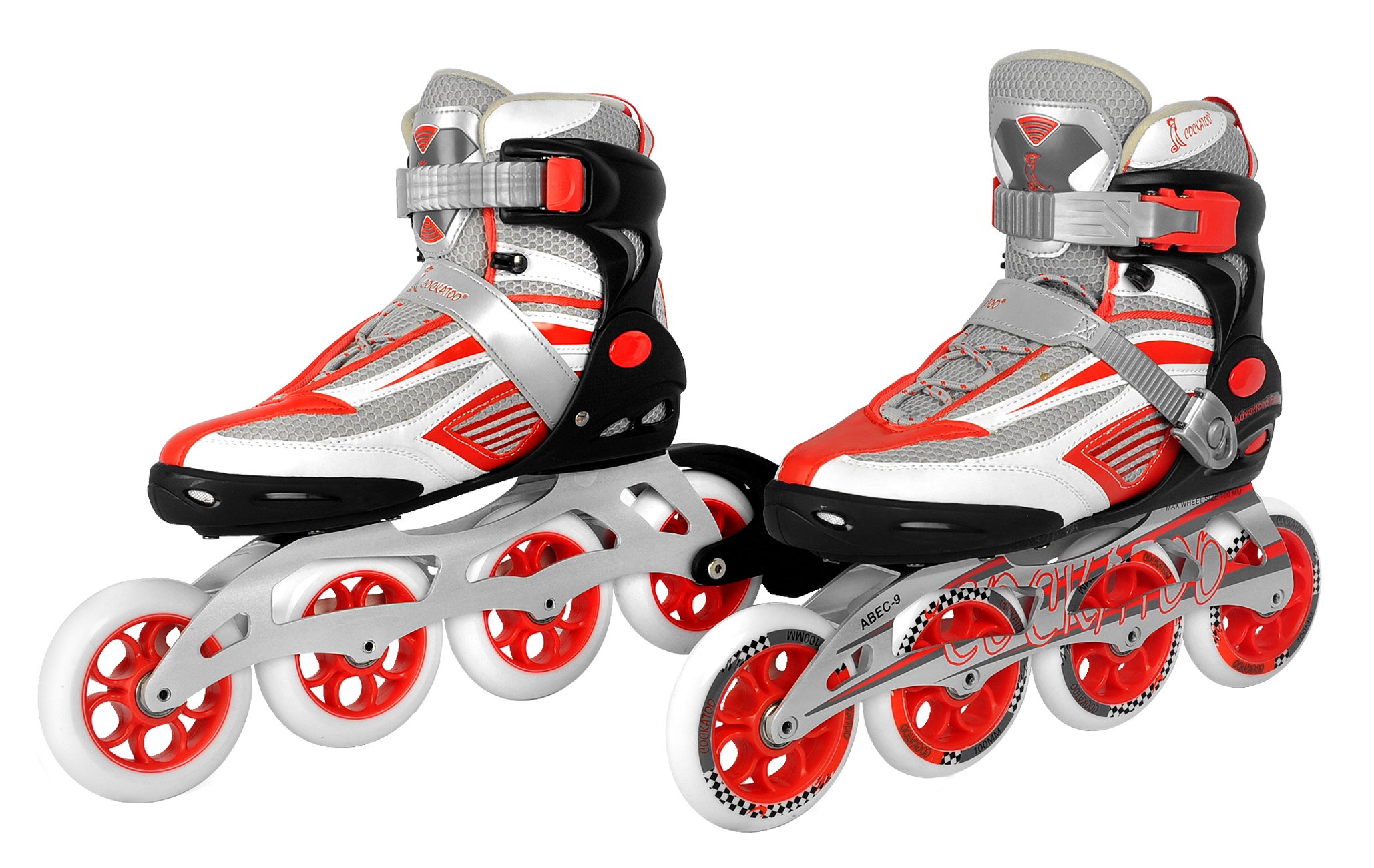 Cockatoo IS06 Steel Inline Skates, Senior 39 (White/Red/Black) (B01FU1JWES) Amazon Price History, Amazon Price Tracker