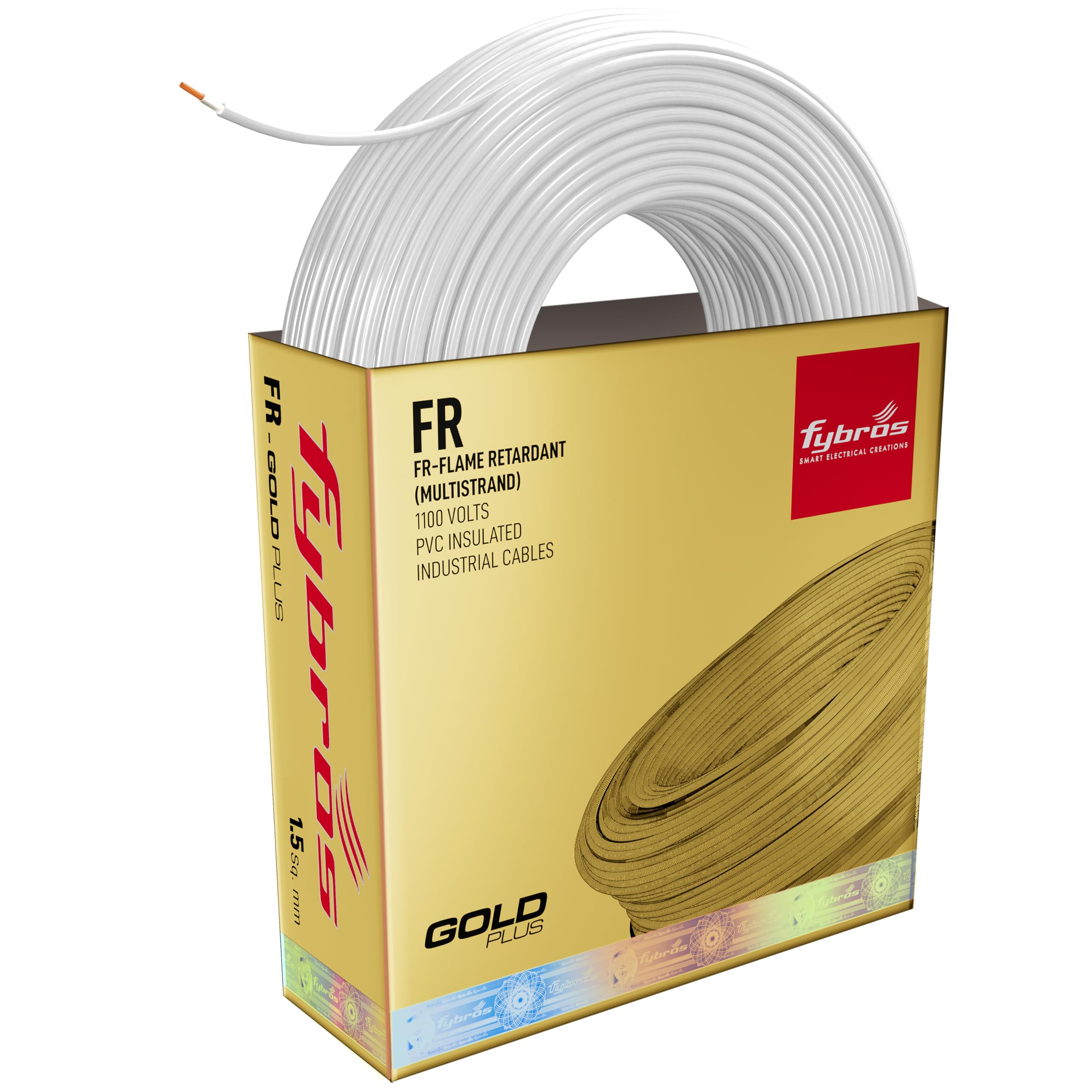Fybros Flame Retardant Yellow Copper Wire - 90M -13