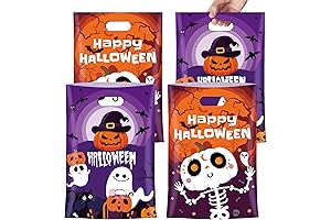 MOSHAKALA 40 Pieces Spooktacular Treat Totes Halloween Treat Bags with Handles