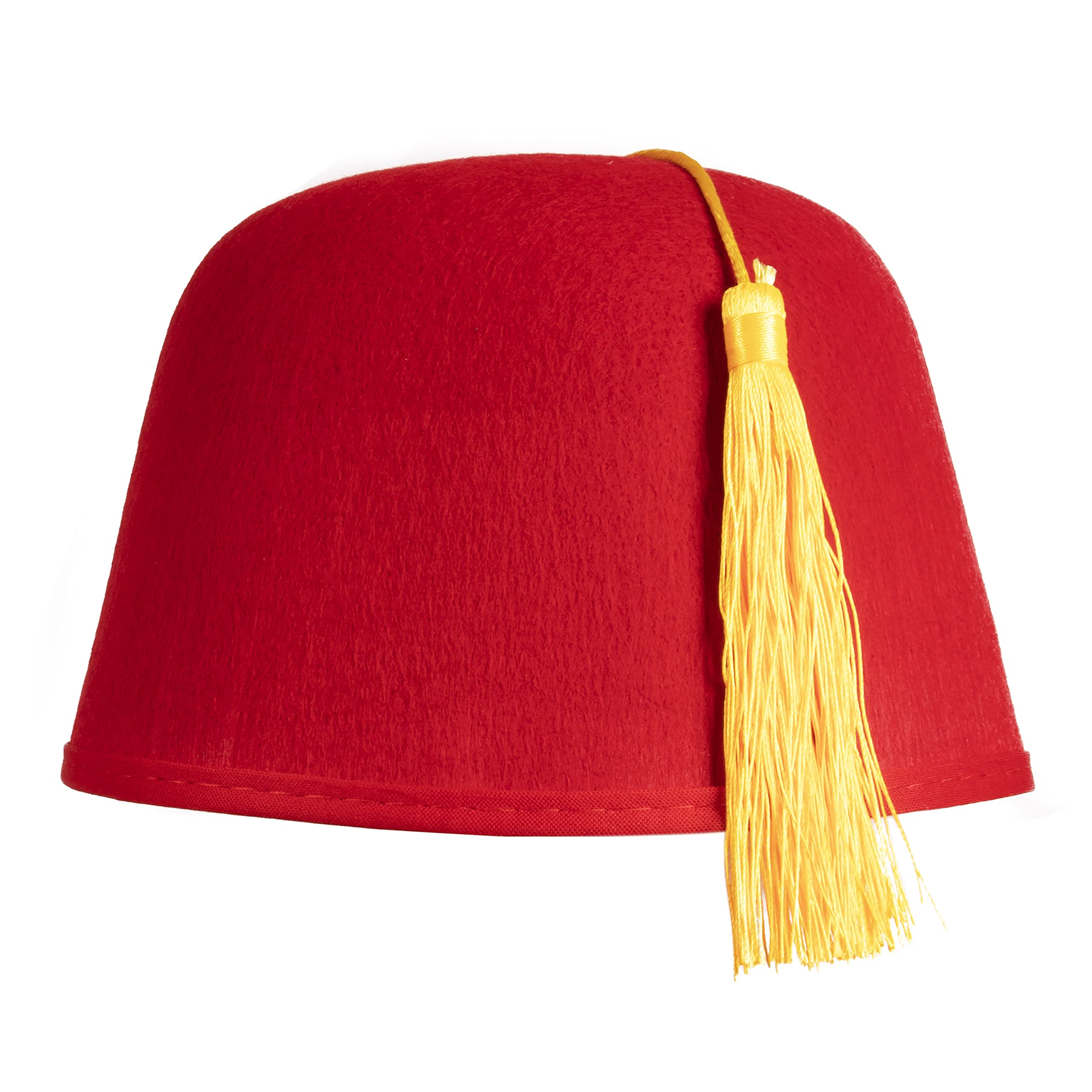 Red Fez Felt Hat w/ Gold Tassel Arabian Moroccan Bellhop Hat Buy