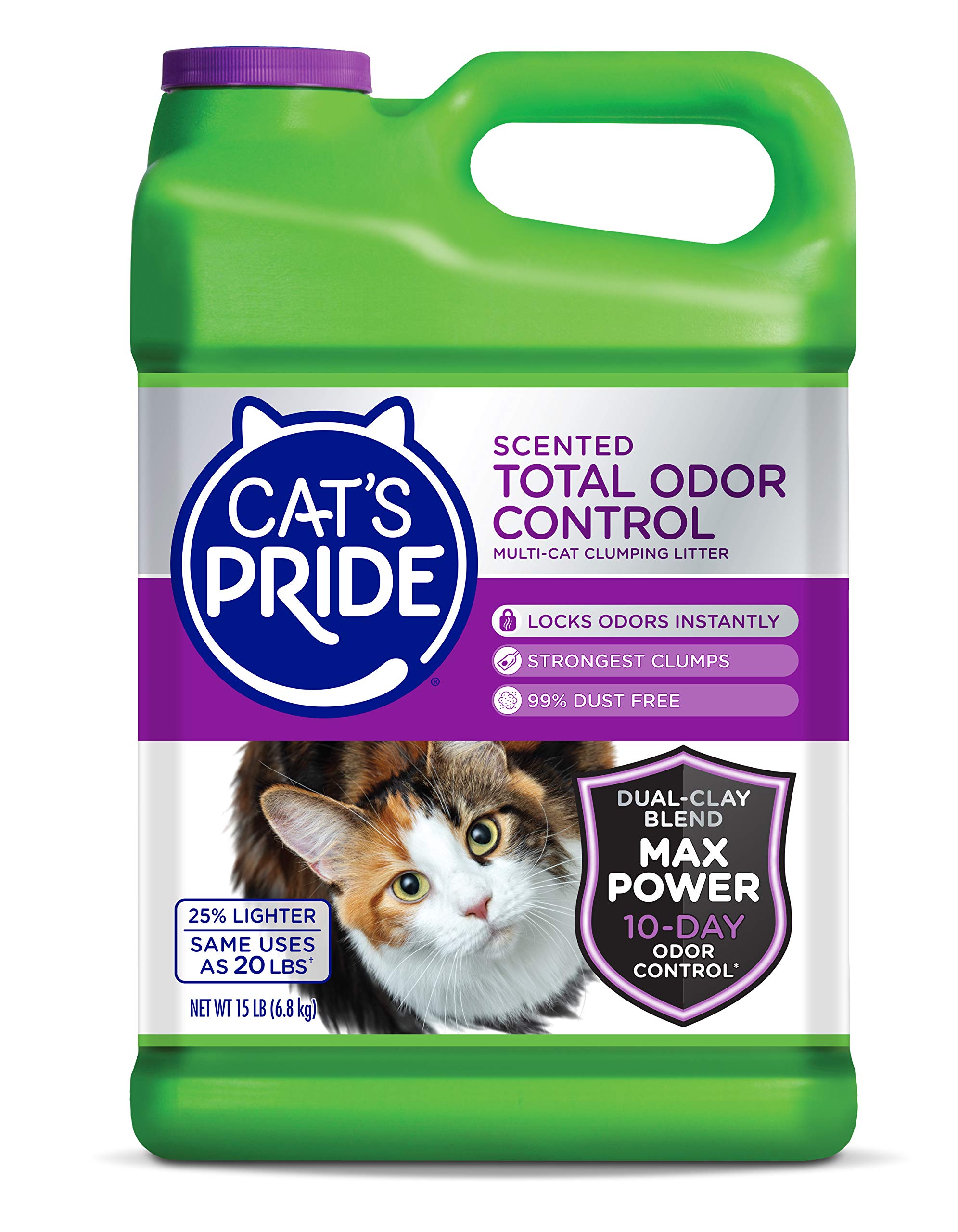 Cat's Pride Fresh and Light Multi-Cat Premium Clumping Litter Jug, 15-Pound