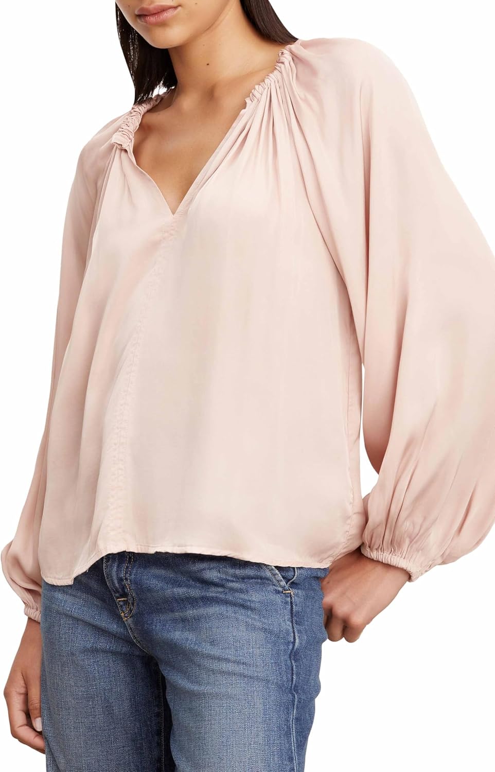 Velvet by Graham & Spencer Women's Noria Satin Viscose Blouse - Image 2