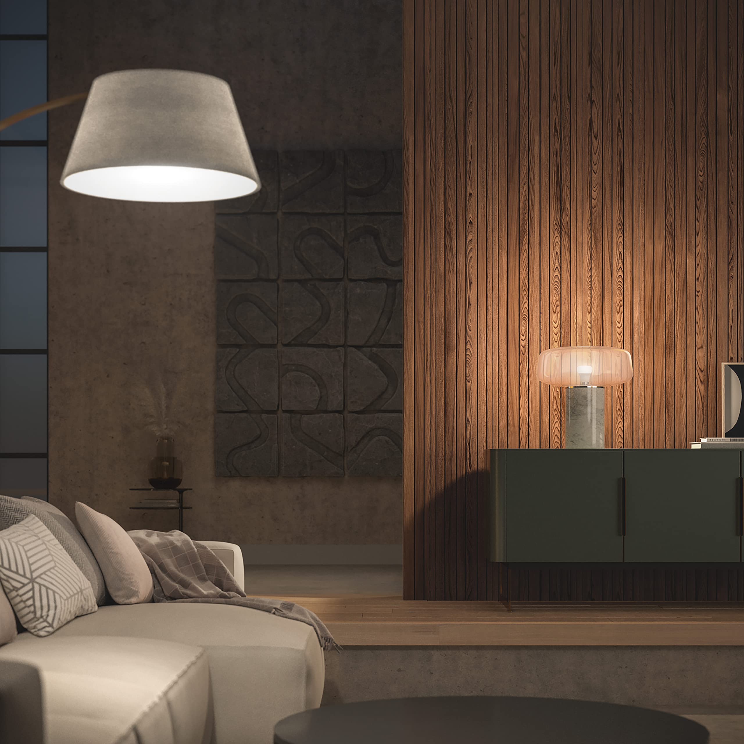 Philips Hue Vorteilspaket - E27 - mit 4 Standard Lampen - Warm bis Kaltweißes Licht - inkl. 1 Hue Dial Schalter (Weiß) - Hue White Ambiance