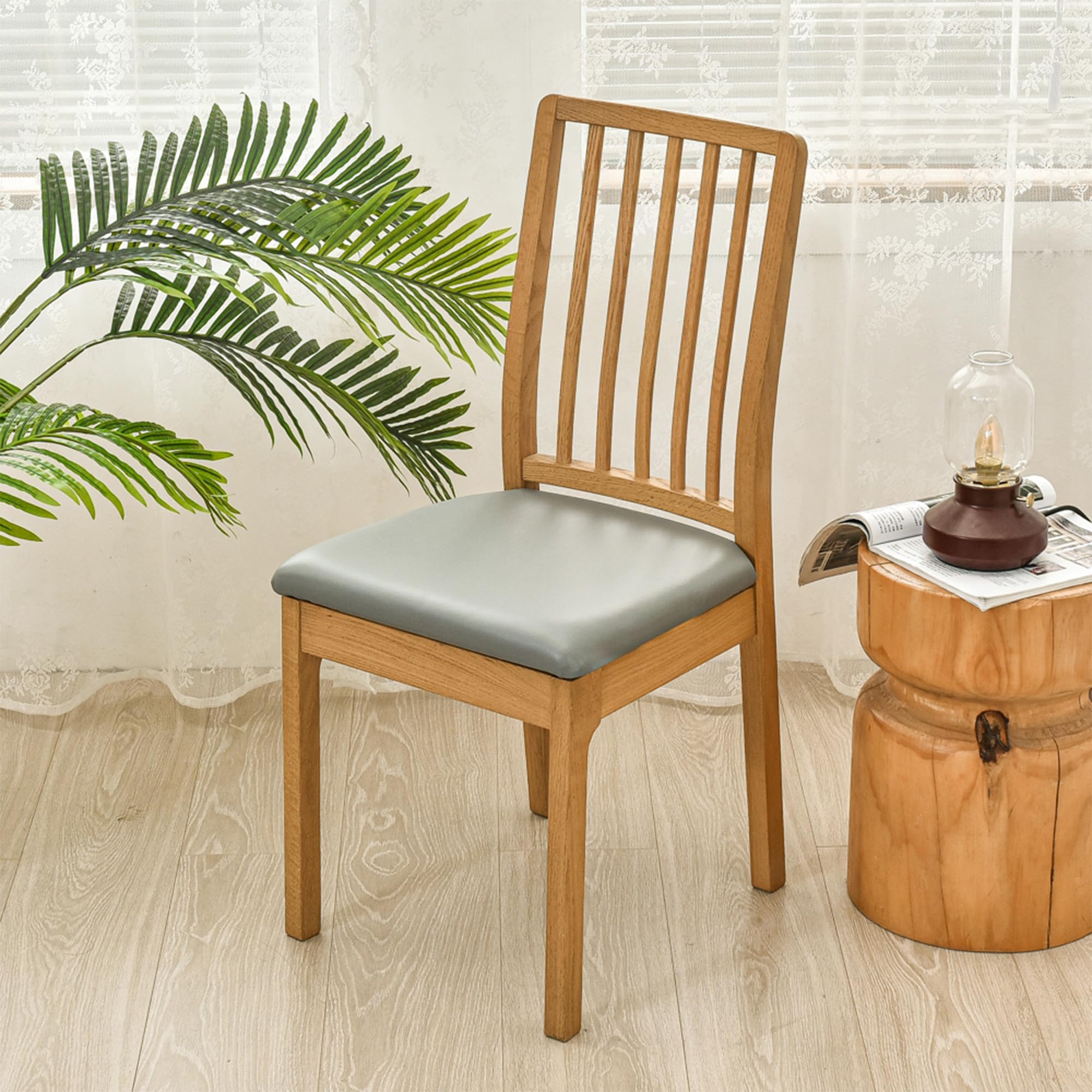 Kozuoan Dining Chair Covers, PU Waterproof Removable Dining Chair Covers - Image 3