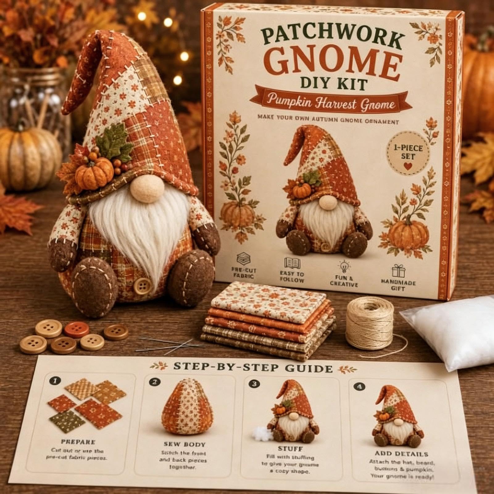 DIY Gnome- Komplettes Handarbeits-Set