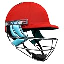 Shrey Prime Steel Fully Adjustable Grill Batting Cricket Helmet for Men's (Red, S) gallery image