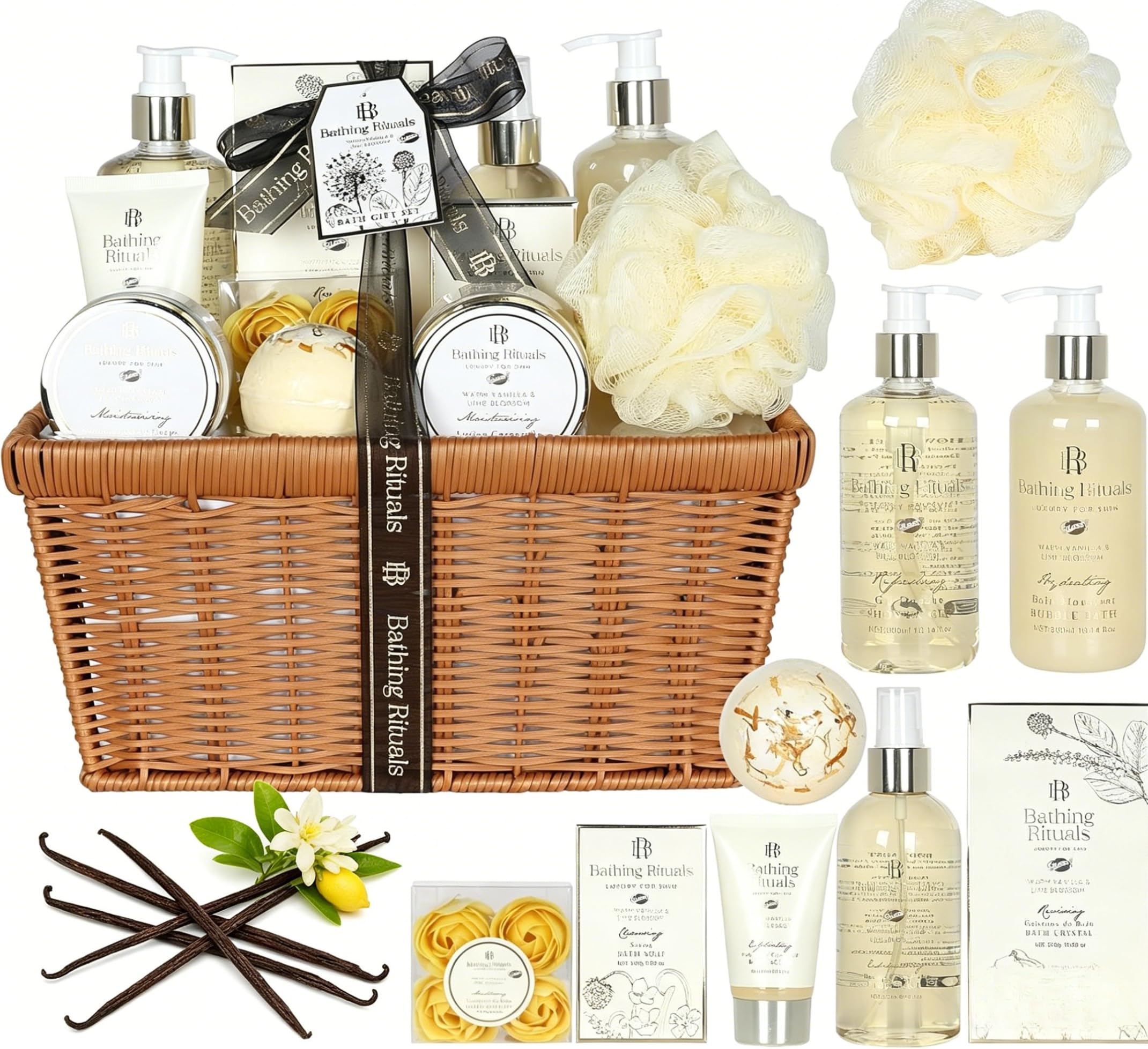 GLOSS ! Zestaw do kąpieli BATHING – zestaw prezentowy na Boże Narodzenie – pomysł na prezent na urodziny, nauczyciela, walentynki, Dzień Matki – Wellness i relaks - MANDARIN & GRAPEFRUIT