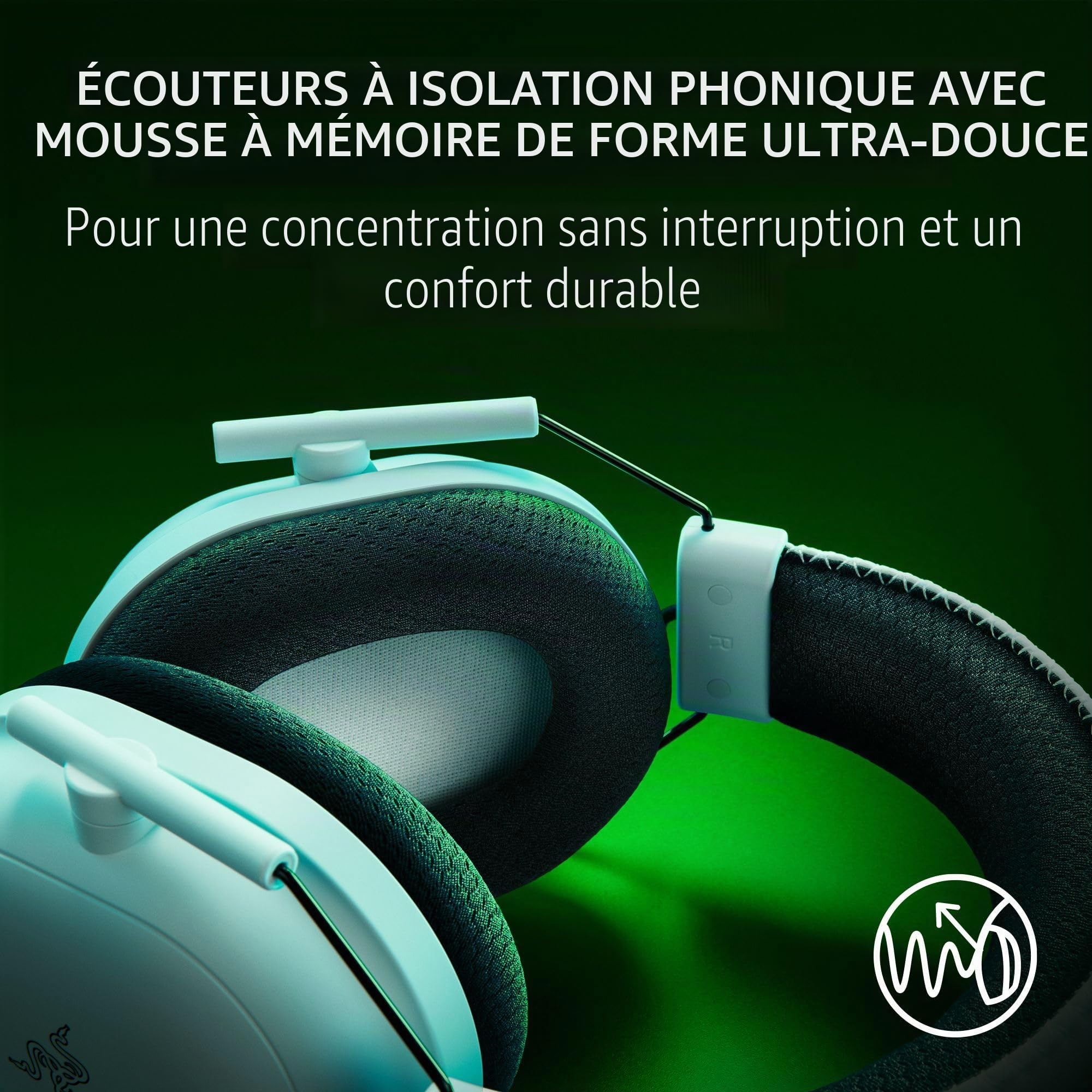 Razer Blackshark V2 Pro (Xbox) - Casque E-Sports Console sans Fil pour Xbox S|X & One (Membranes Triforce 50mm, HyperSpeed Sans Fil 2.4GHz, Micro HyperClear Amovible) Blanc (Reconditionné)