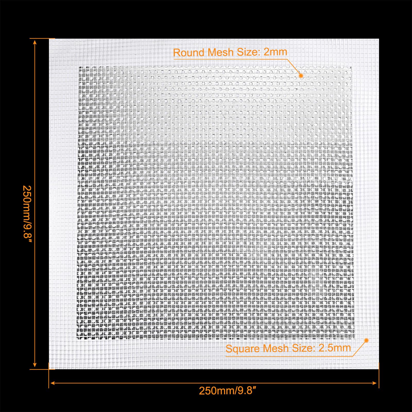QUARKZMAN Parche de Reparación de Pared de Aluminio 8" x 8" Malla de Fibra de Vidrio Autoadhesiva sobre Placa Galvanizada 5 Piezas