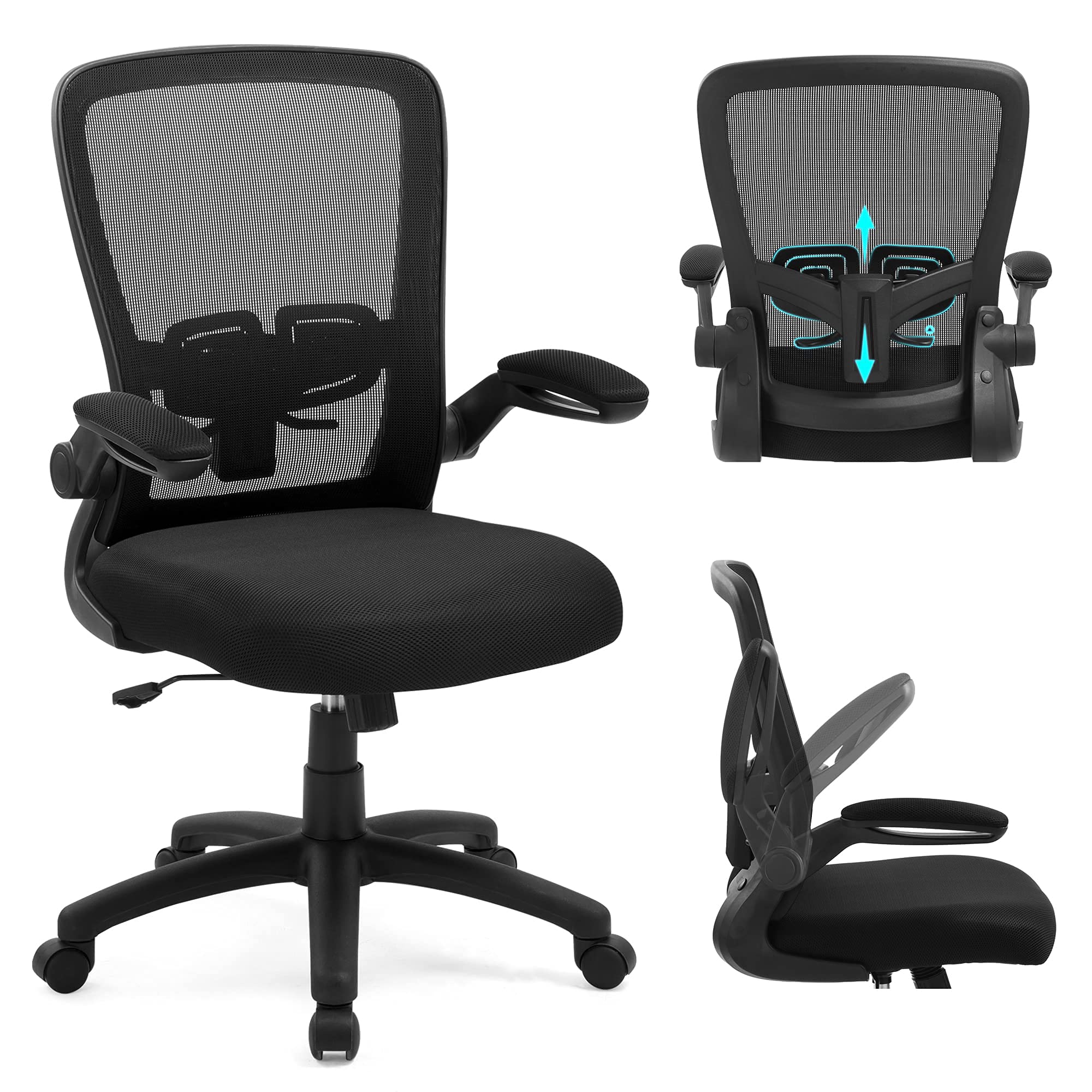 Upgraded Ergonomic Office Chair, Home Office Chair with Adjustable Lumbar Support， Ergonomic Desk Ch