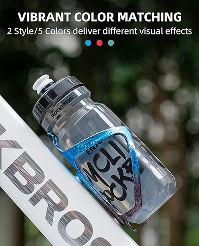 Miniatura 6 de ROCKBROS Soporte para botella de agua de bicicleta de aleación de aluminio, soporte ligero para botellas de bicicleta para bicicletas de montaña de