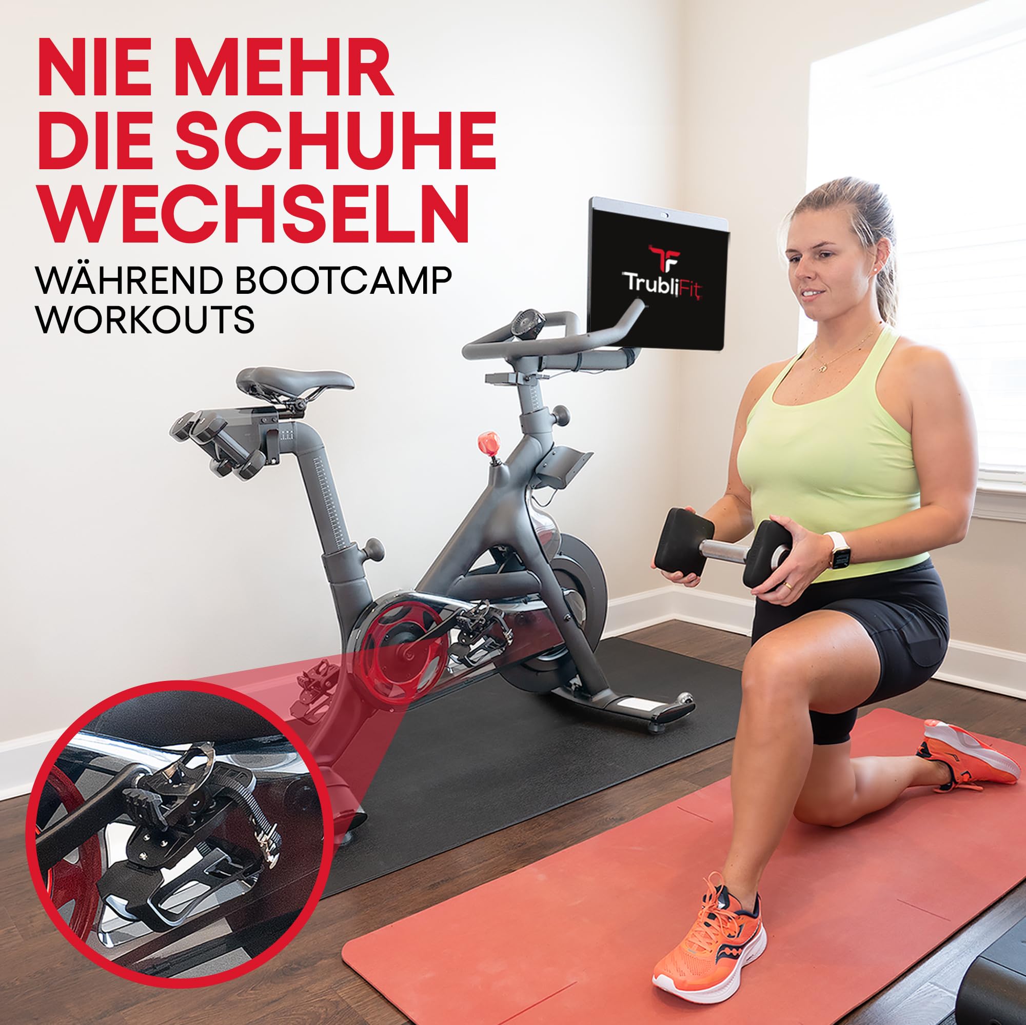 Doppelfunktions-Zehenkäfige – Konvertieren Sie Peloton-Pedale in Zweiseitige Zehenkäfige oder Delta-Stollen – Pedalkonverter – Kompatibel Mit Peloton Bike & Bike+