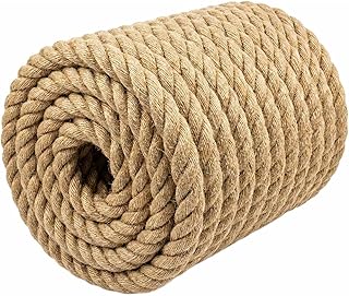 10 Garden Rope Fence Ideas for Coastal and Casual Style 96 Natural Jute Rope (3/4 Inch x 100 Feet) Thick Hemp Rope Twisted Manila f...