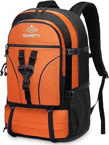 Mochila de senderismo expandible de 40L50L para hombres y mujeres, mochila de camping de viaje aprobada por vuelos