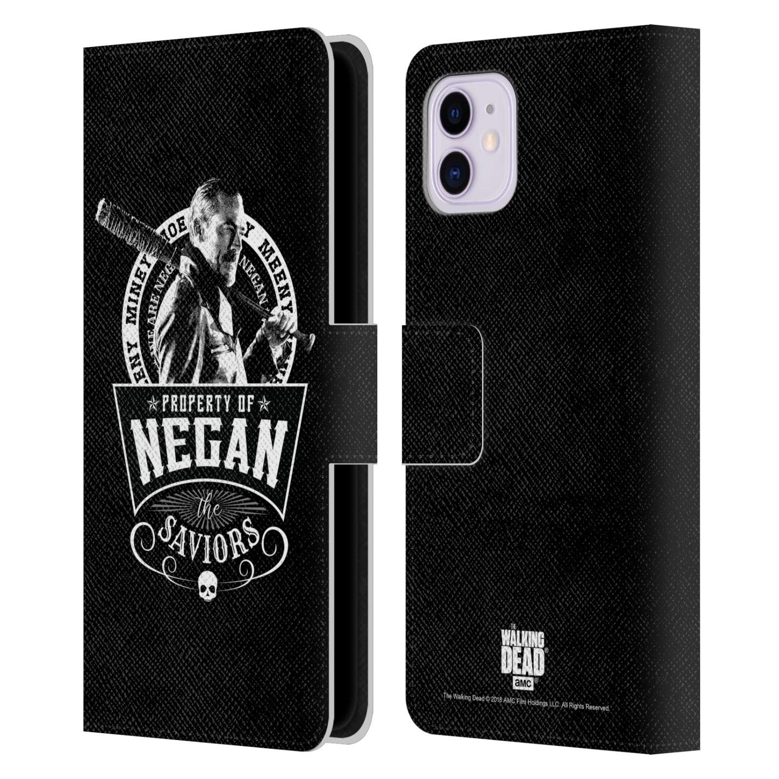 Carcasa de cuero iPhone 11 AMC The Walking Dead con grabado artístico 7
